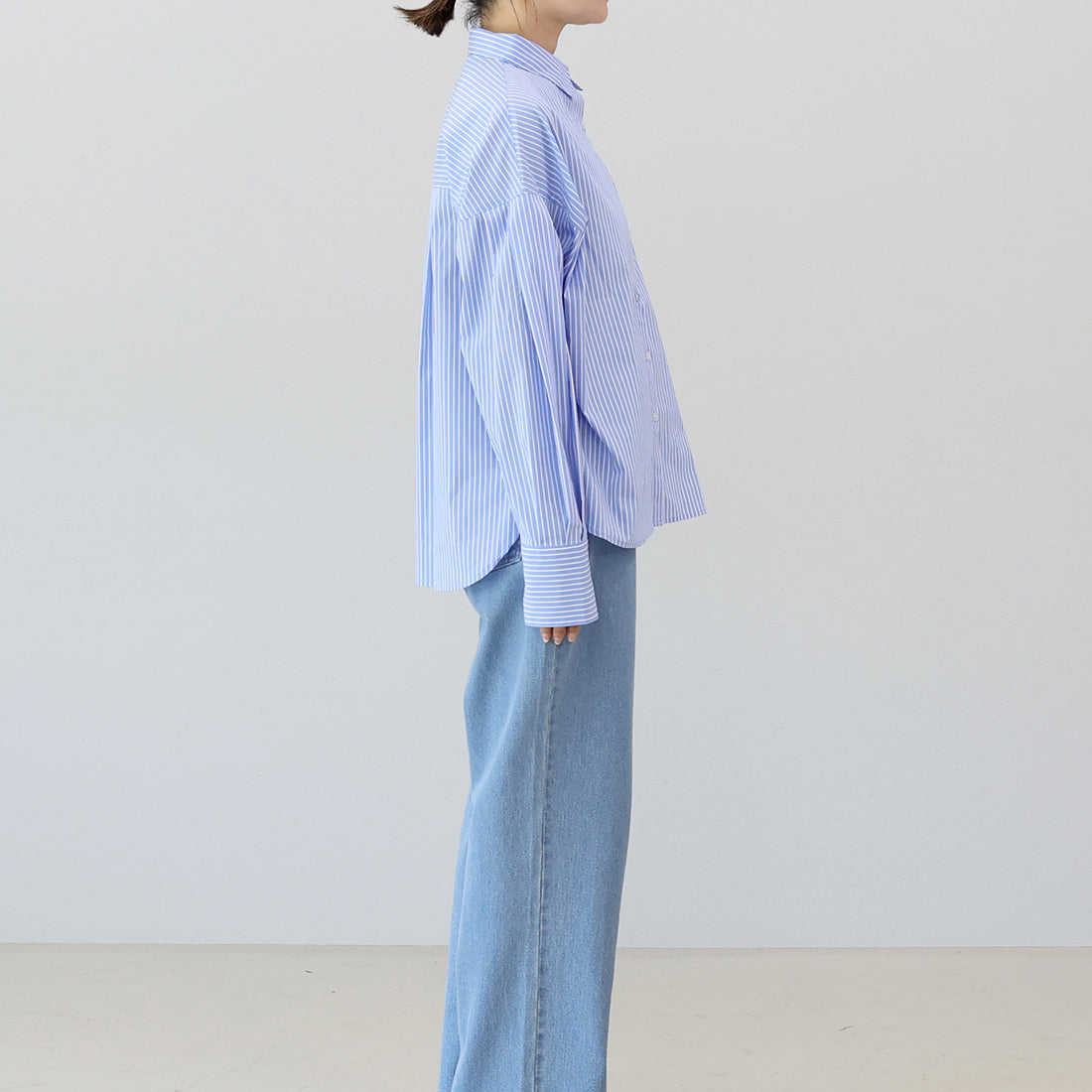 アレッタ ヴィータ Aletta vita 袖タックブロード長袖シャツ (オフホワイト) オフホワイト