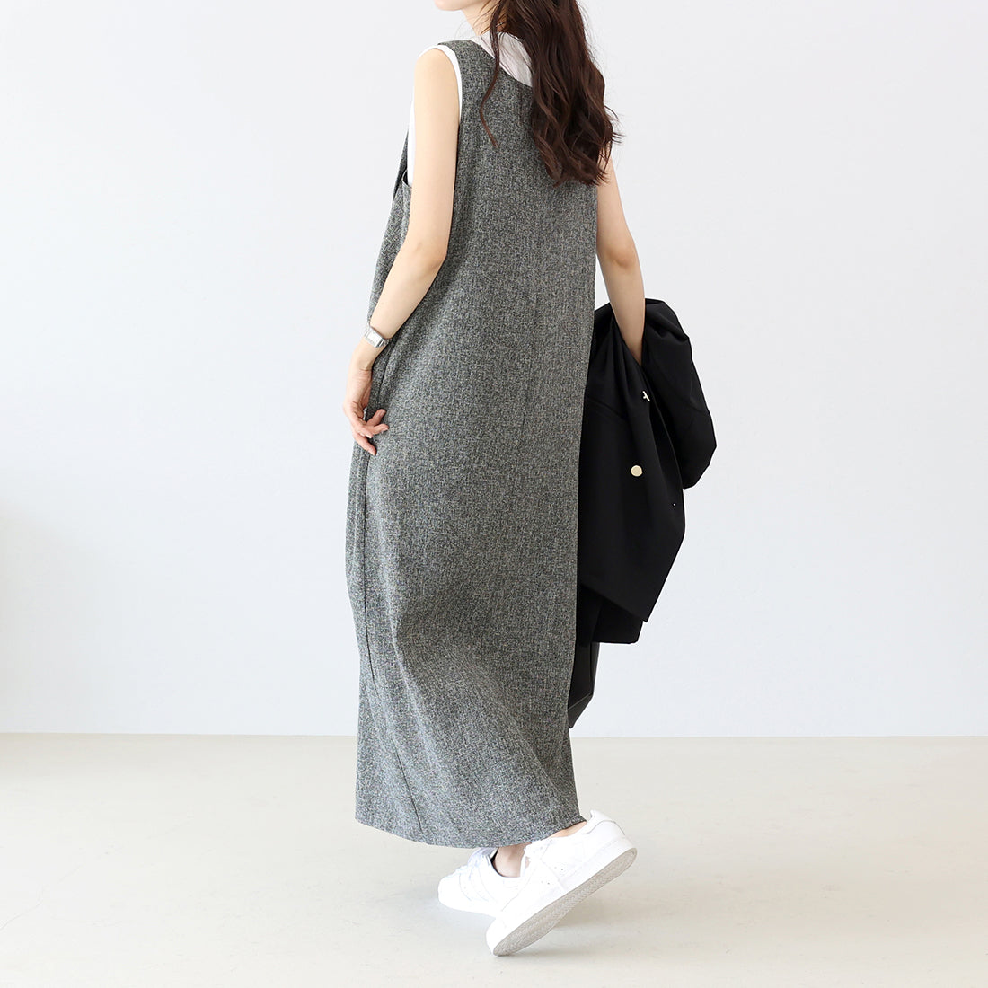 アレッタ ヴィータ Aletta vita ミックスツイード2WAYワンピース (グレー) グレー