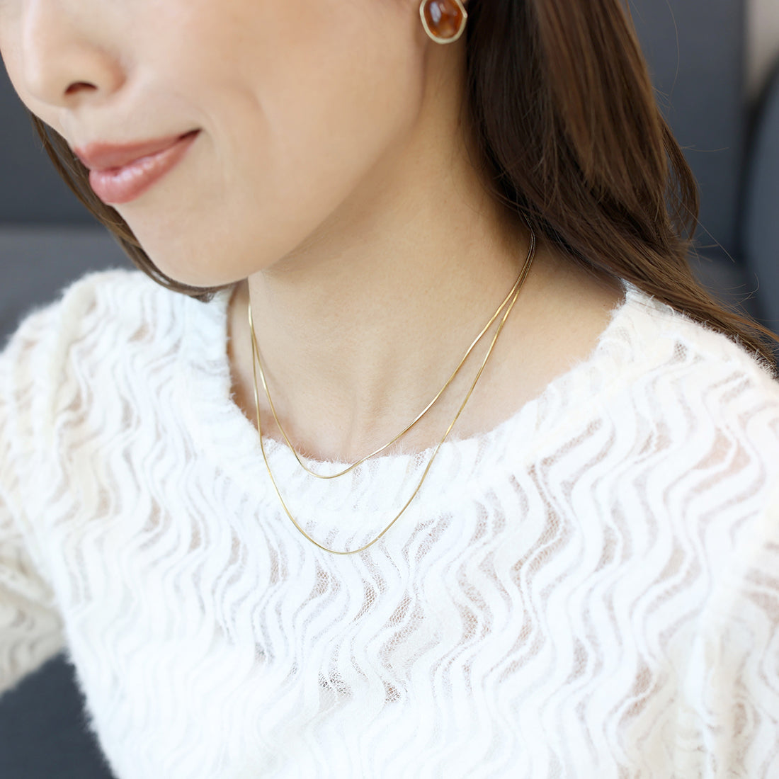 アレッタ ヴィータ Aletta vita サージカルステンレス2連ネックレス (Eミックス シルバー) Eミックス シルバー