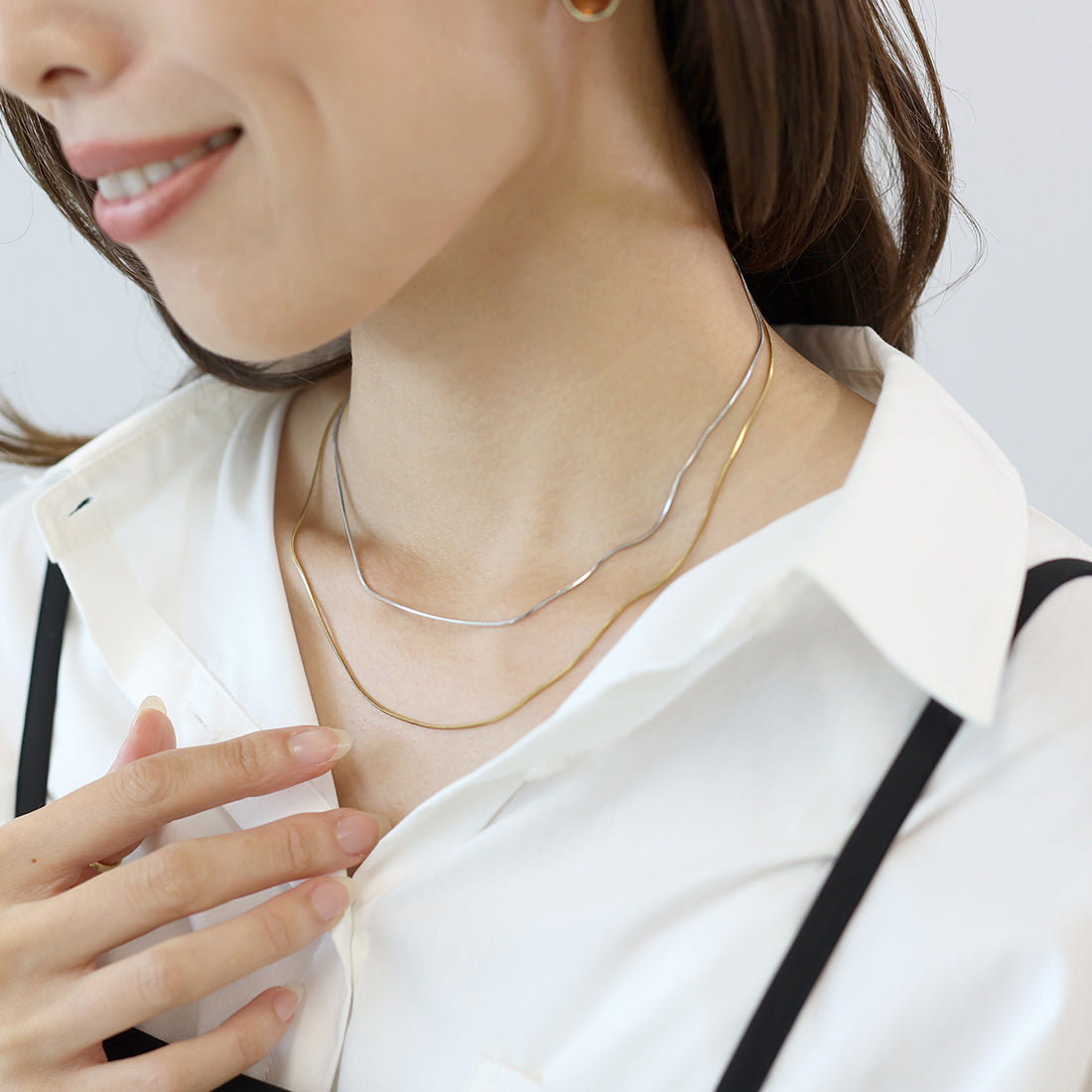 アレッタ ヴィータ Aletta vita サージカルステンレス2連ネックレス (Eミックス シルバー) Eミックス シルバー