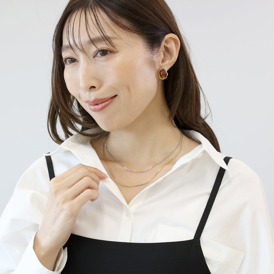 アレッタ ヴィータ Aletta vita サージカルステンレス2連ネックレス (Eミックス シルバー) Eミックス シルバー