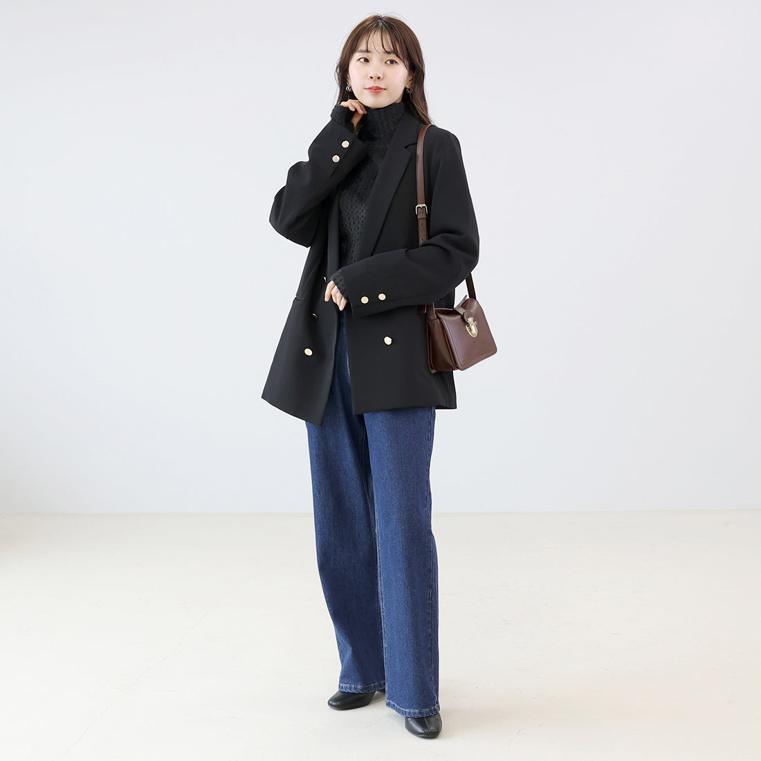 アレッタ ヴィータ Aletta vita ショートフェザーハイネックプルオーバー (ブラック) ブラック