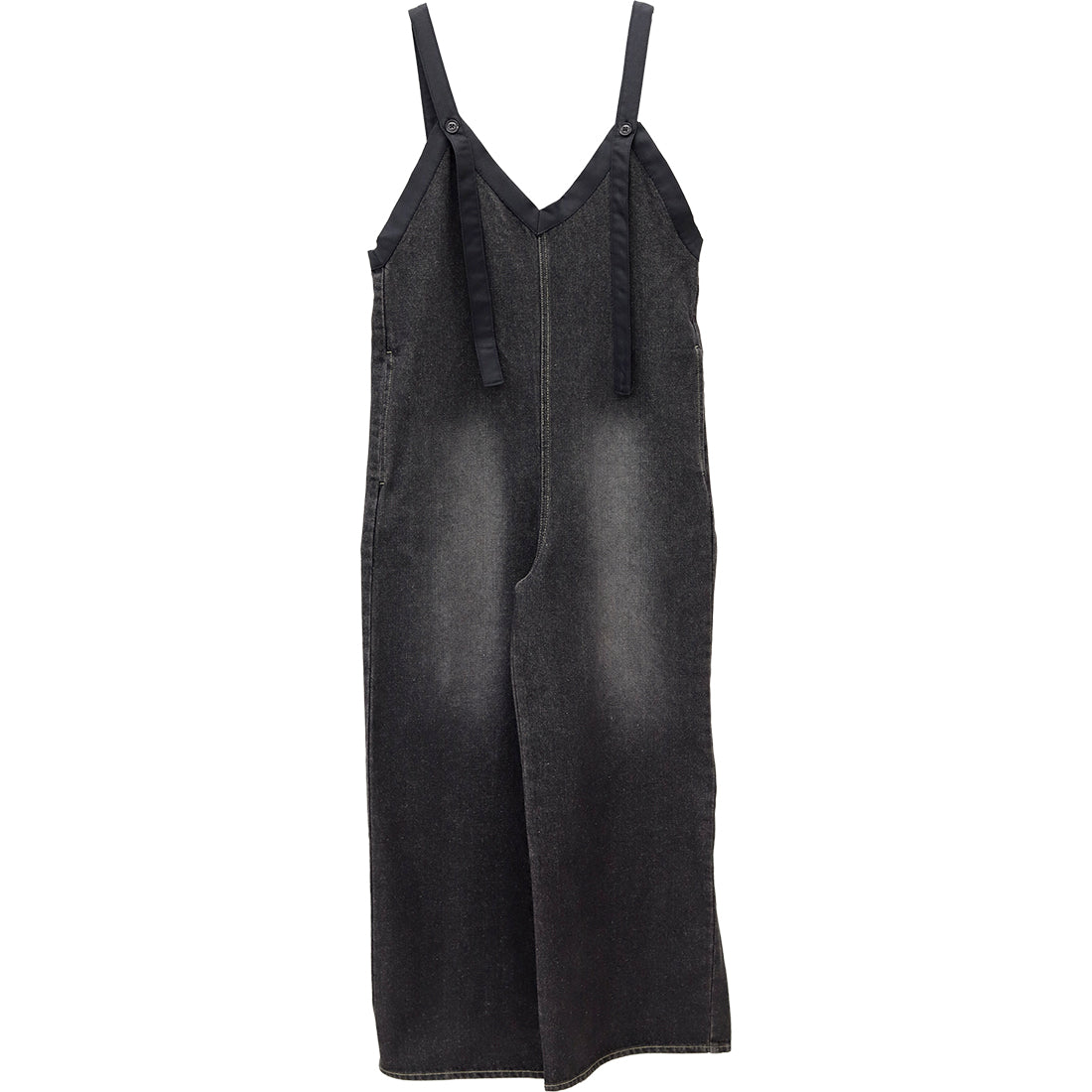 アレッタ ヴィータ Aletta vita 12ozバックファスナーデニムサロペット (ブラック) ブラック