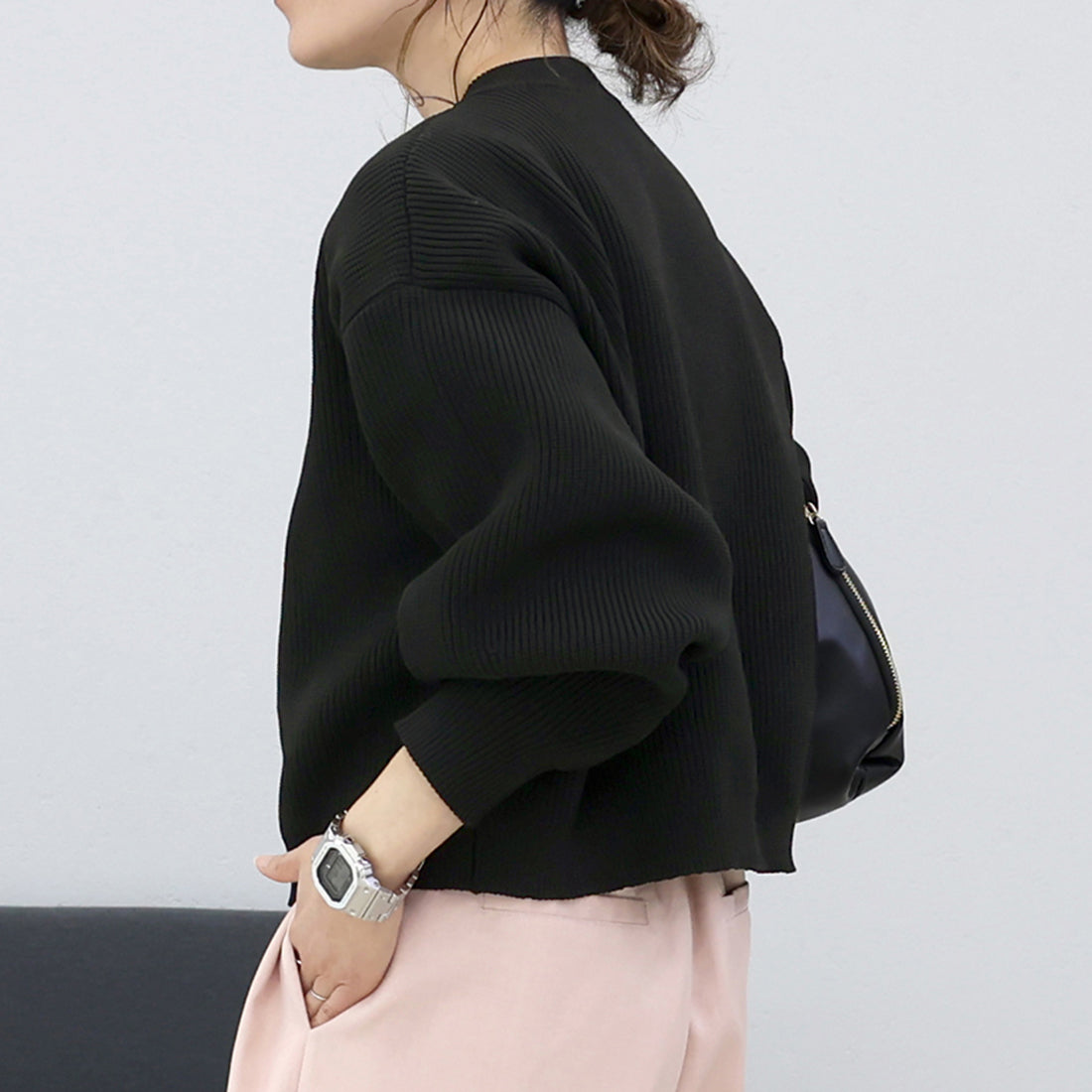 アレッタ ヴィータ Aletta vita 片畦編みマルチボタンニットカーディガン (アイボリー) アイボリー