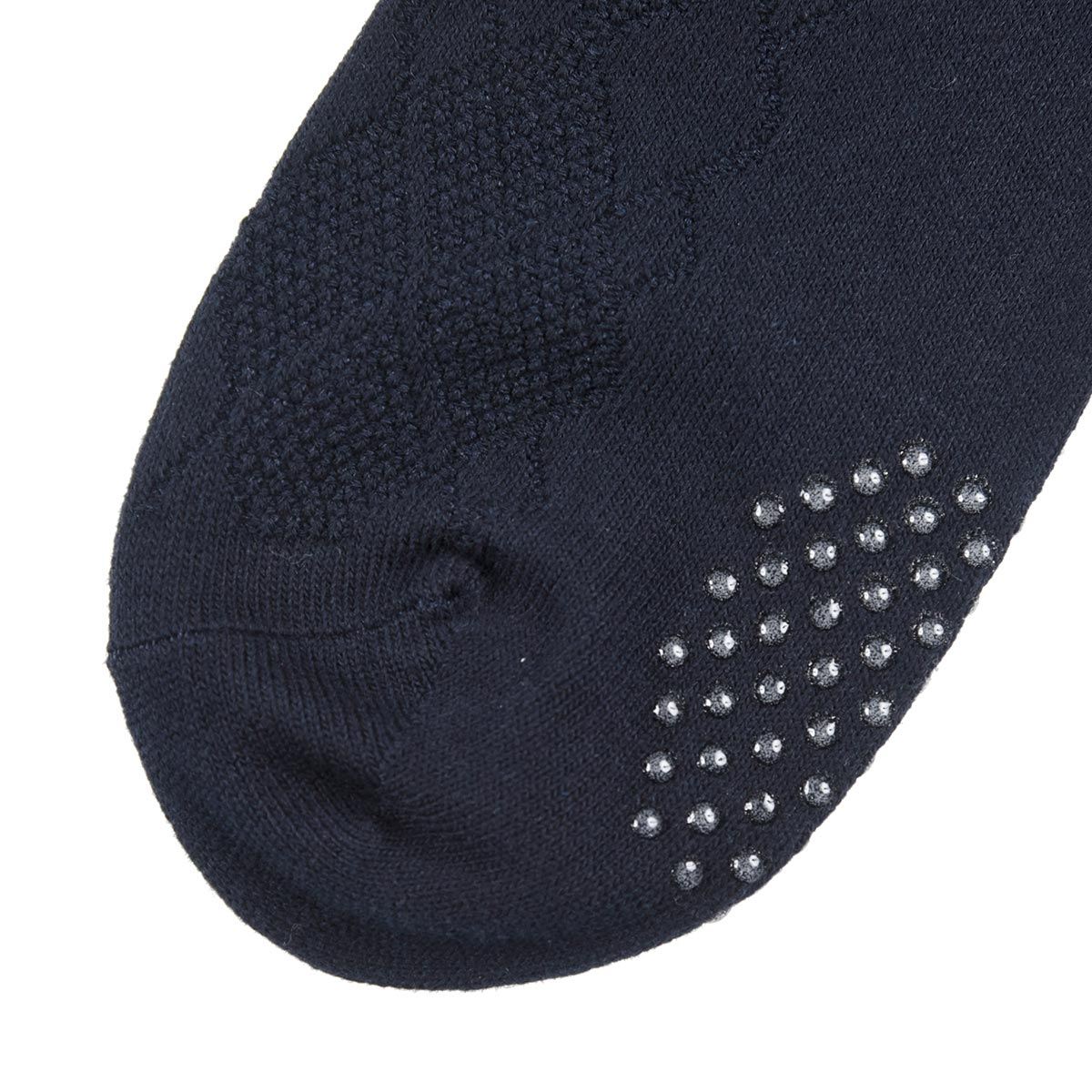 フクスケ fukuske 【FUKURASHI(ふくらし)】 靴下 無地 ダイヤ柄 ゆるピ丈 表糸綿100% 抗菌防臭(37797W)ネイビー700 (ネイビー700) ネイビー700