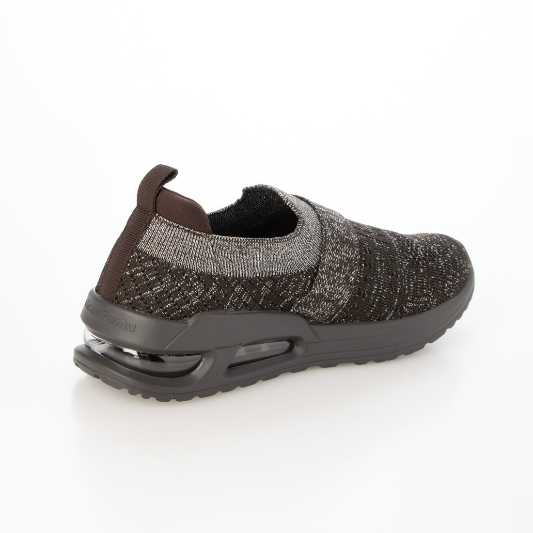 ゴムゴム Gomu56 軽量 厚底 エア入りソール キラキラニット スニーカー (ダークブラウンラメ) ダークブラウンラメ