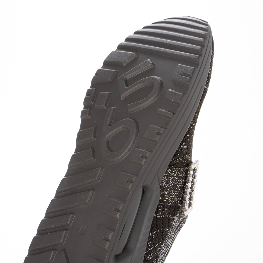 ゴムゴム Gomu56 軽量 厚底 エア入りソール キラキラニット スニーカー (ダークブラウンラメ) ダークブラウンラメ