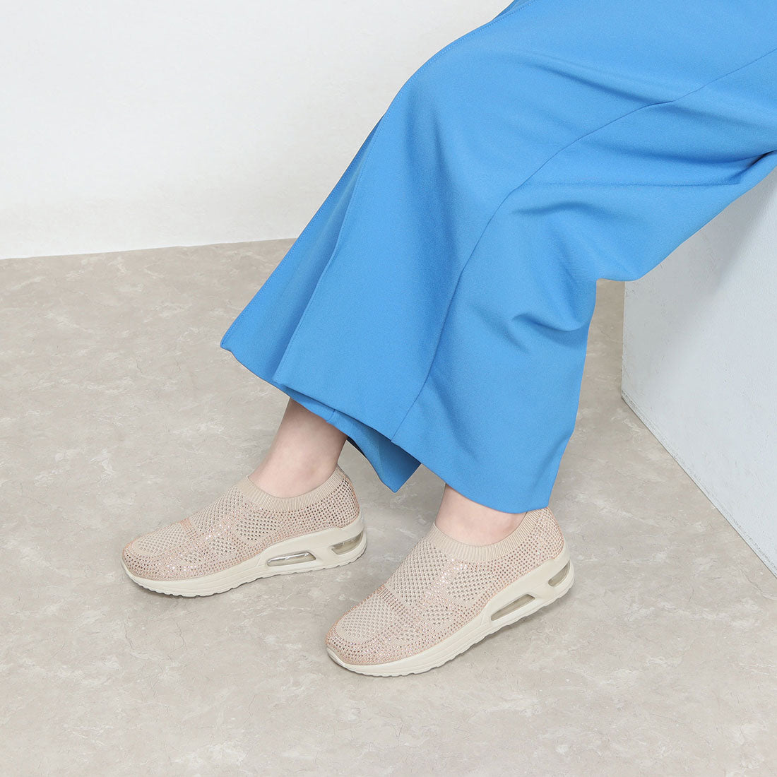 ゴムゴム Gomu56 軽量キラキラニットスニーカー