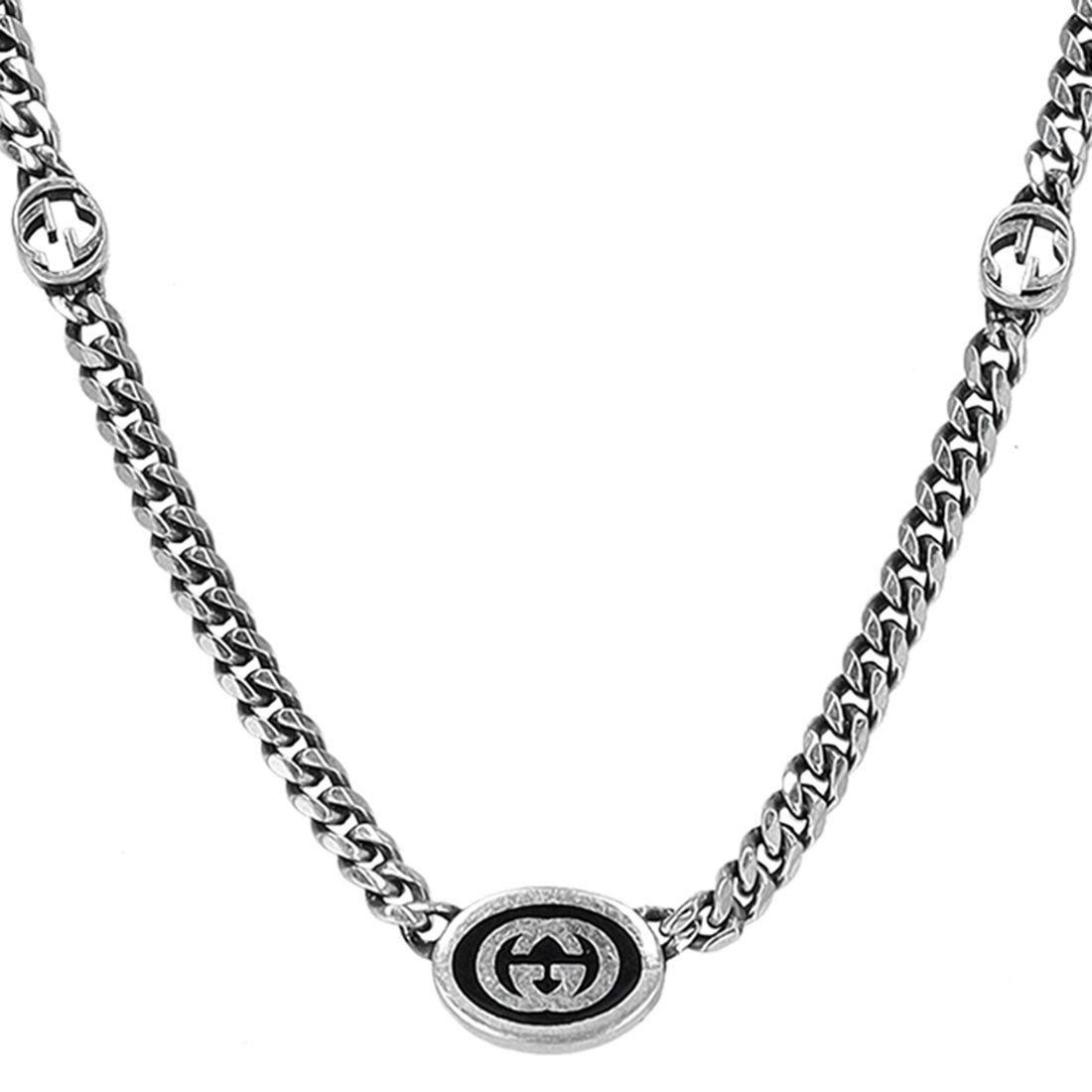 グッチ GUCCI 678658-J8410 ネックレス インターロッキングG メンズ (シルバー) シルバー