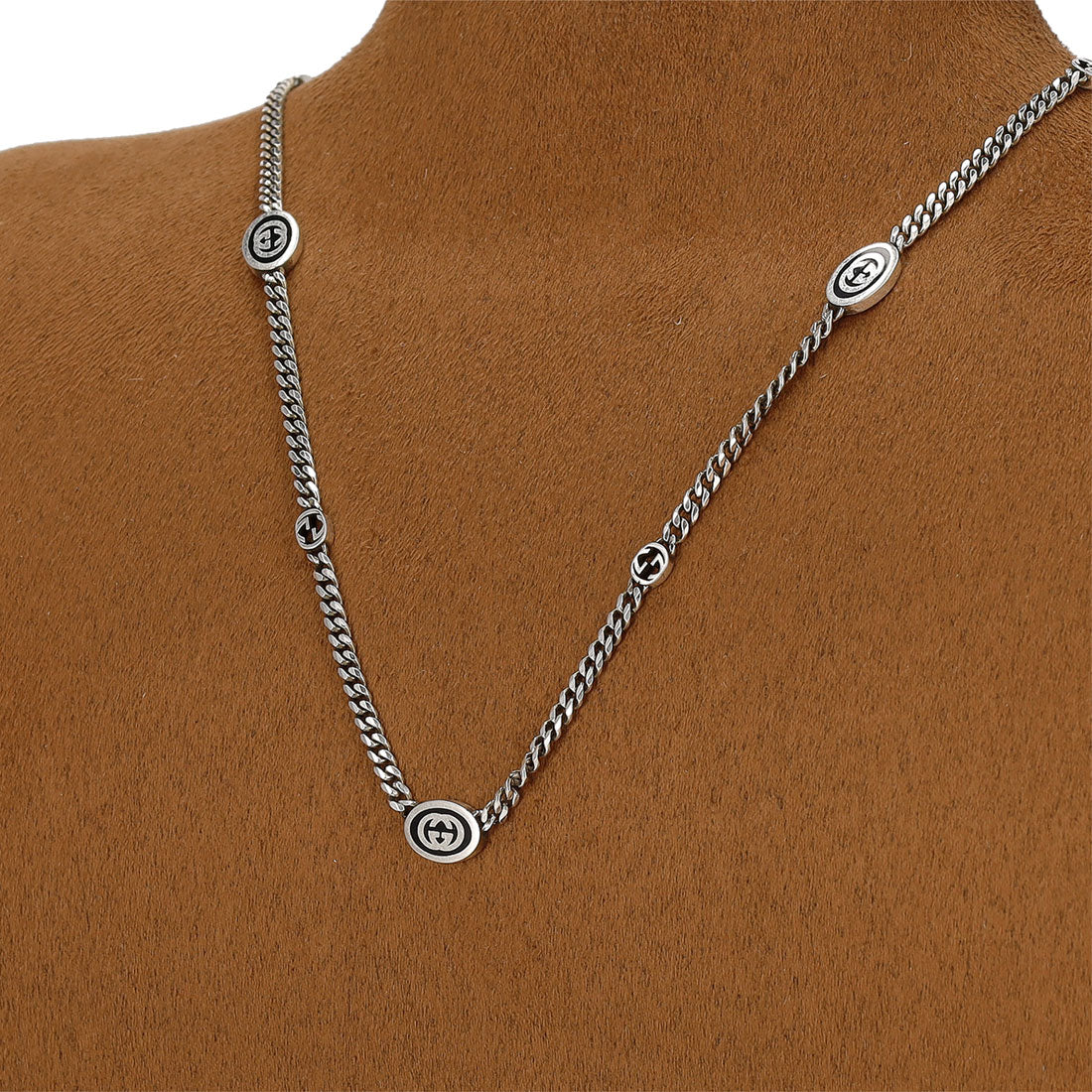 グッチ GUCCI 678658-J8410 ネックレス インターロッキングG メンズ (シルバー) シルバー