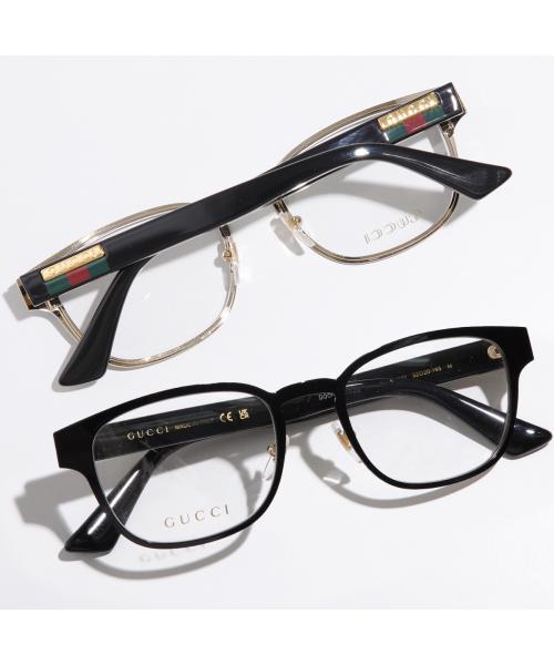グッチ GUCCI GUCCI メガネ GG1118O メンズ ウェリントン型 アイウェア (001/BLACK-BLACK-TRANSARENT) 001/BLACK-BLACK-TRANSARENT