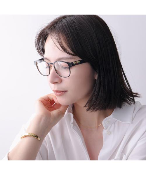 グッチ GUCCI GUCCI メガネ GG1118O メンズ ウェリントン型 アイウェア (001/BLACK-BLACK-TRANSARENT) 001/BLACK-BLACK-TRANSARENT