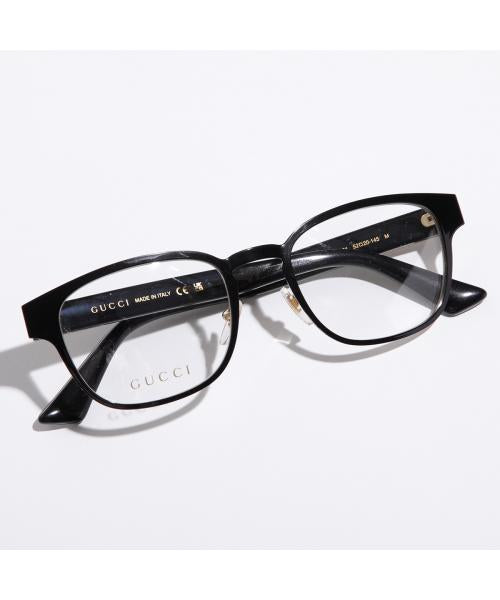 グッチ GUCCI GUCCI メガネ GG1118O メンズ ウェリントン型 アイウェア (001/BLACK-BLACK-TRANSARENT) 001/BLACK-BLACK-TRANSARENT