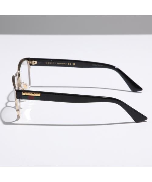 グッチ GUCCI GUCCI メガネ GG1118O メンズ ウェリントン型 アイウェア (001/BLACK-BLACK-TRANSARENT) 001/BLACK-BLACK-TRANSARENT