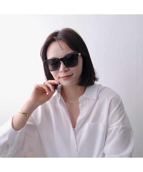 グッチ GUCCI GUCCI サングラス GG0746S スクエア型 ロゴ (001/BLACK-BLACK-GREY) 001/BLACK-BLACK-GREY