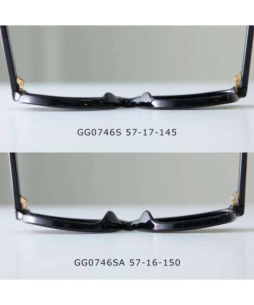 グッチ GUCCI GUCCI サングラス GG0746S スクエア型 ロゴ (001/BLACK-BLACK-GREY) 001/BLACK-BLACK-GREY