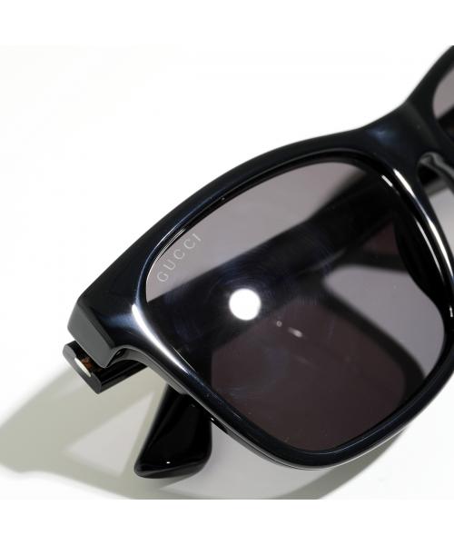 グッチ GUCCI GUCCI サングラス GG0746S スクエア型 ロゴ (001/BLACK-BLACK-GREY) 001/BLACK-BLACK-GREY