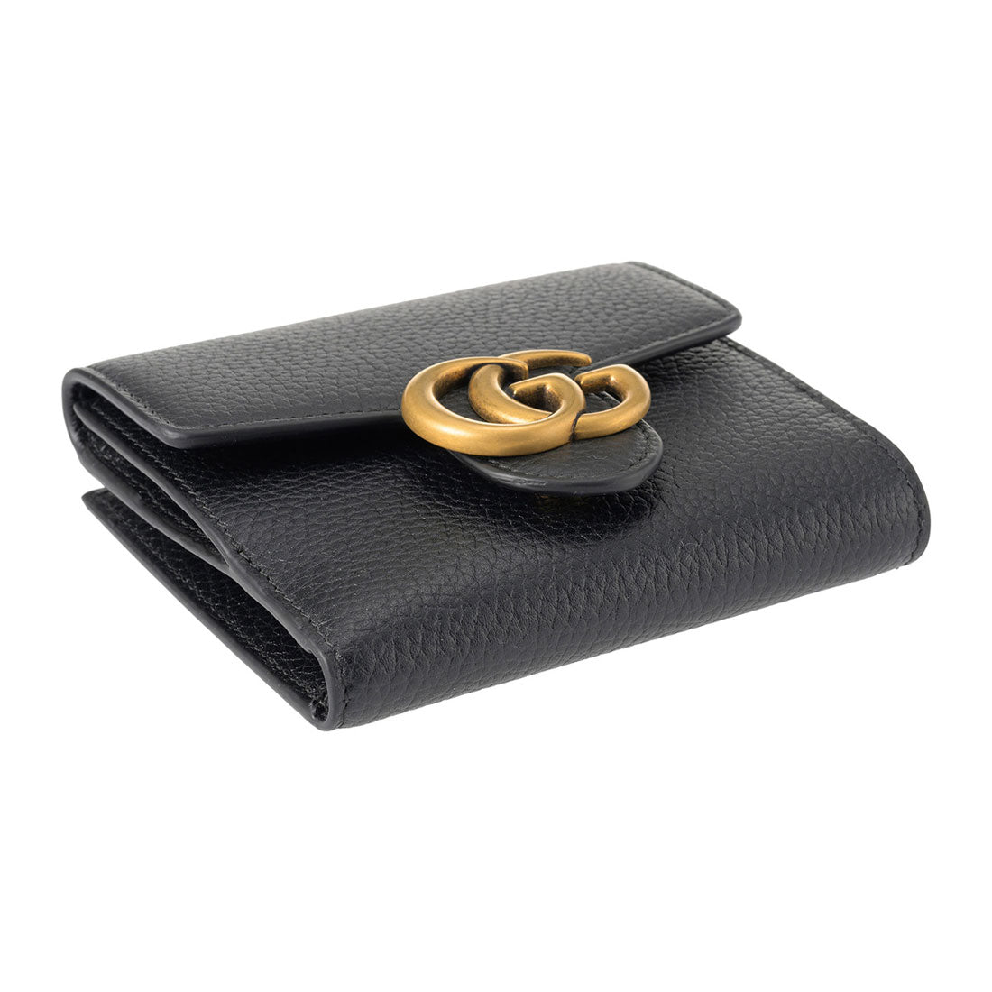 グッチ GUCCI 2つ折り財布 GGマーモント COMPACT WALLET 782749 A7M0T 1000 BLACK (ブラック) ブラック