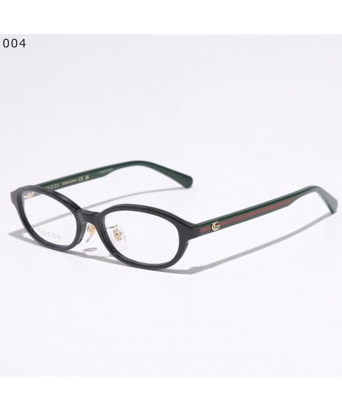 グッチ GUCCI GUCCI メガネ GG0930OJ オーバル型 セルフレーム (004/ブラック×グリーン) 004/ブラック×グリーン