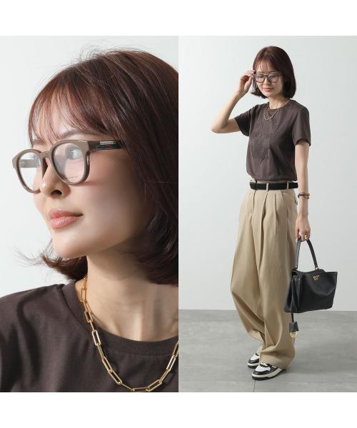 グッチ GUCCI GUCCI メガネ GG0769O ウェリントン型 アイウェア (006/BROWN-TRANSPARENT) 006/BROWN-TRANSPARENT