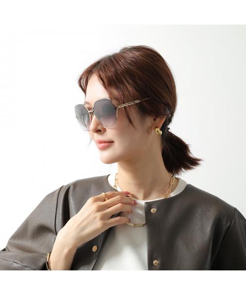 グッチ GUCCI GUCCI サングラス GG0818SA ポリゴン型 メタルフレーム (005/GOLD-GOLD-GREY) 005/GOLD-GOLD-GREY