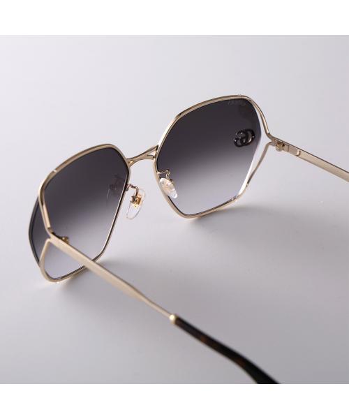 グッチ GUCCI GUCCI サングラス GG0818SA ポリゴン型 メタルフレーム (005/GOLD-GOLD-GREY) 005/GOLD-GOLD-GREY