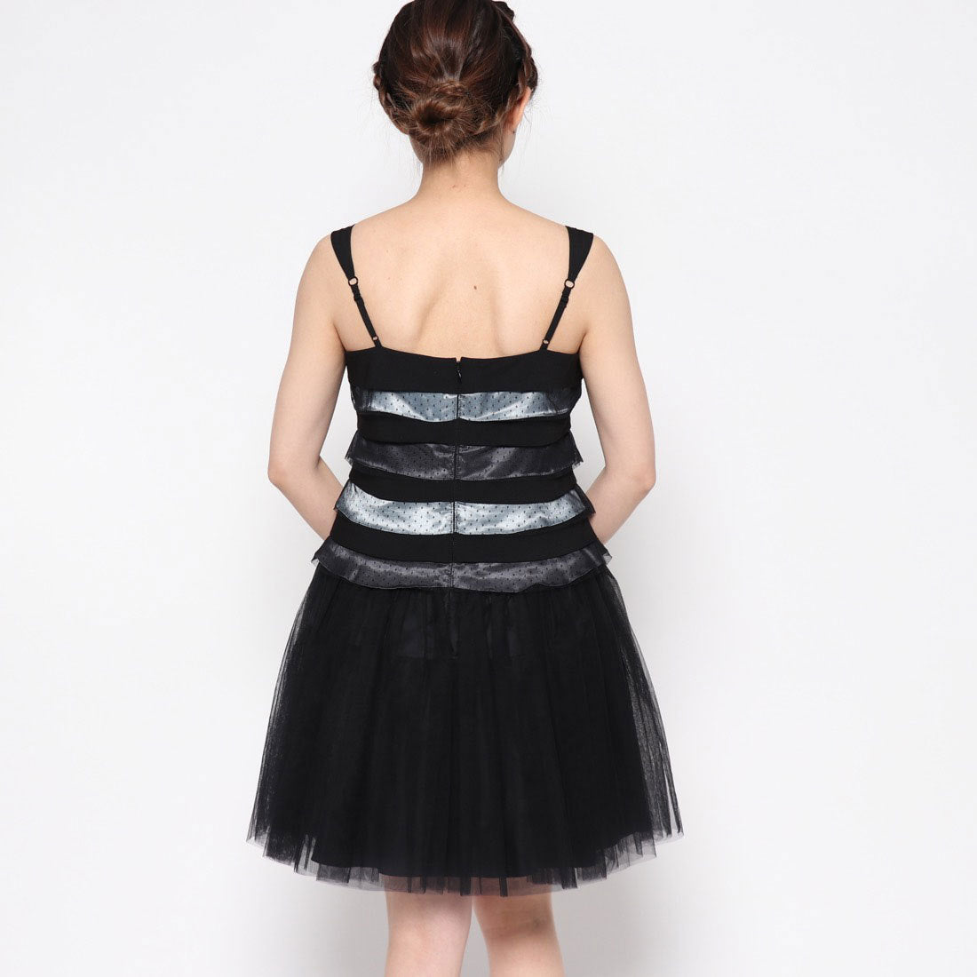 ジュネビビアン Genet Vivien ティアードドットドレス