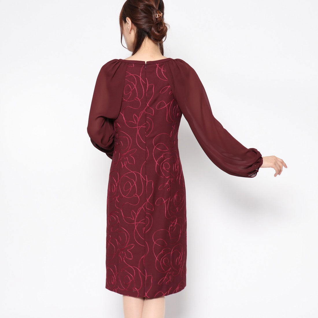 ジュネビビアン Genet Vivien ロングスリーブローズIラインドレス