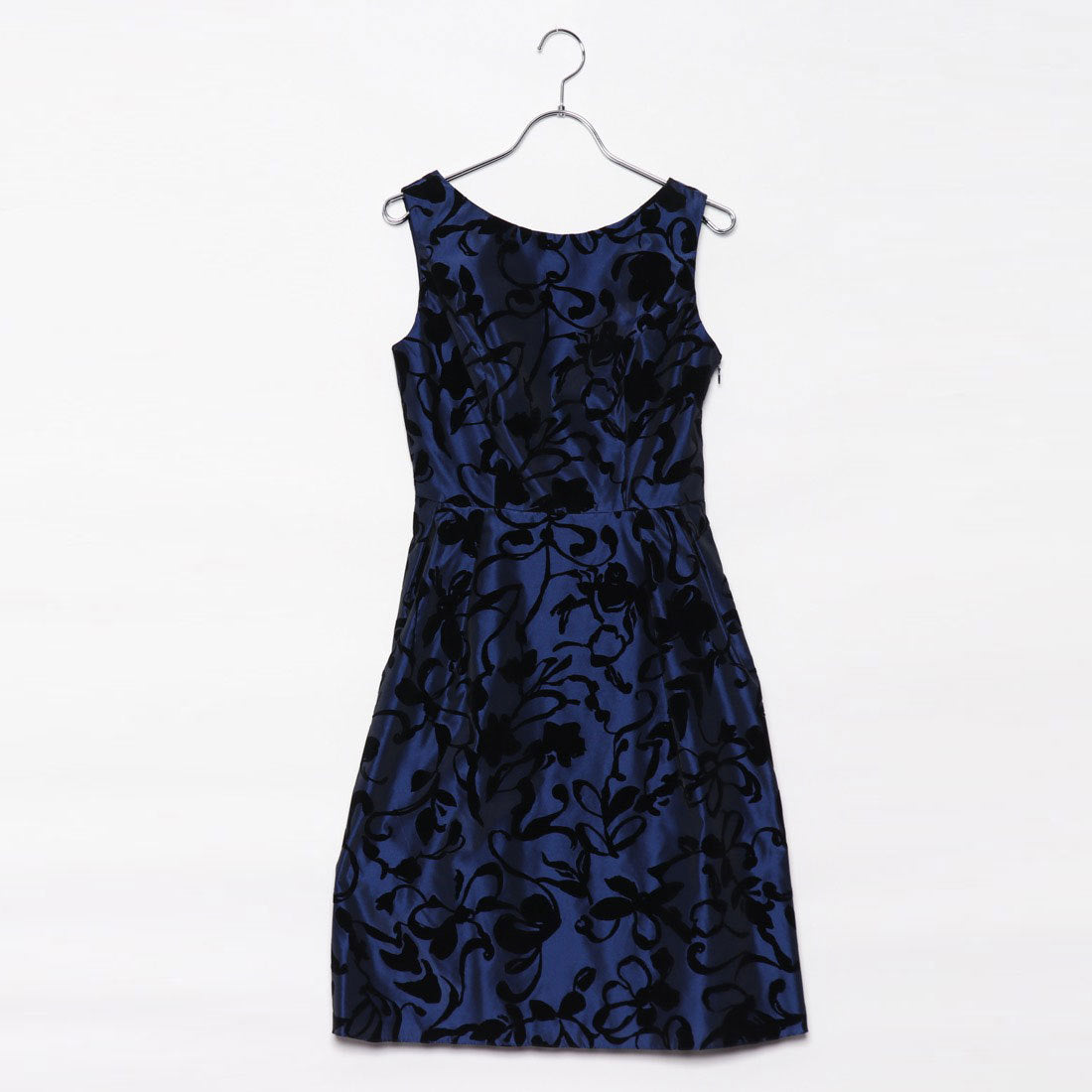 ジュネビビアン Genet Vivien ベロアデザインドレス,ブルー