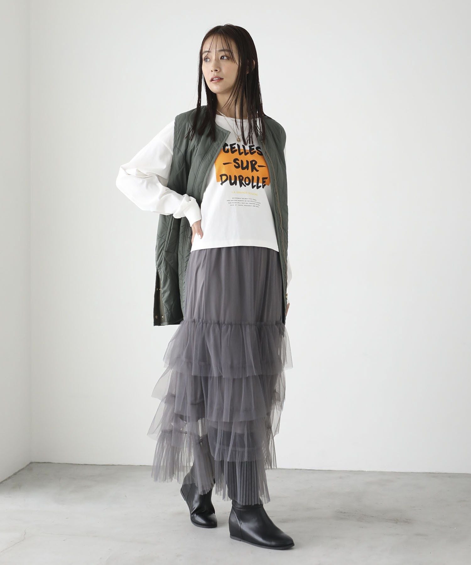 グリーン パークス Green Parks アソート長袖ロゴロンTEE (オフホワイト) オフホワイト