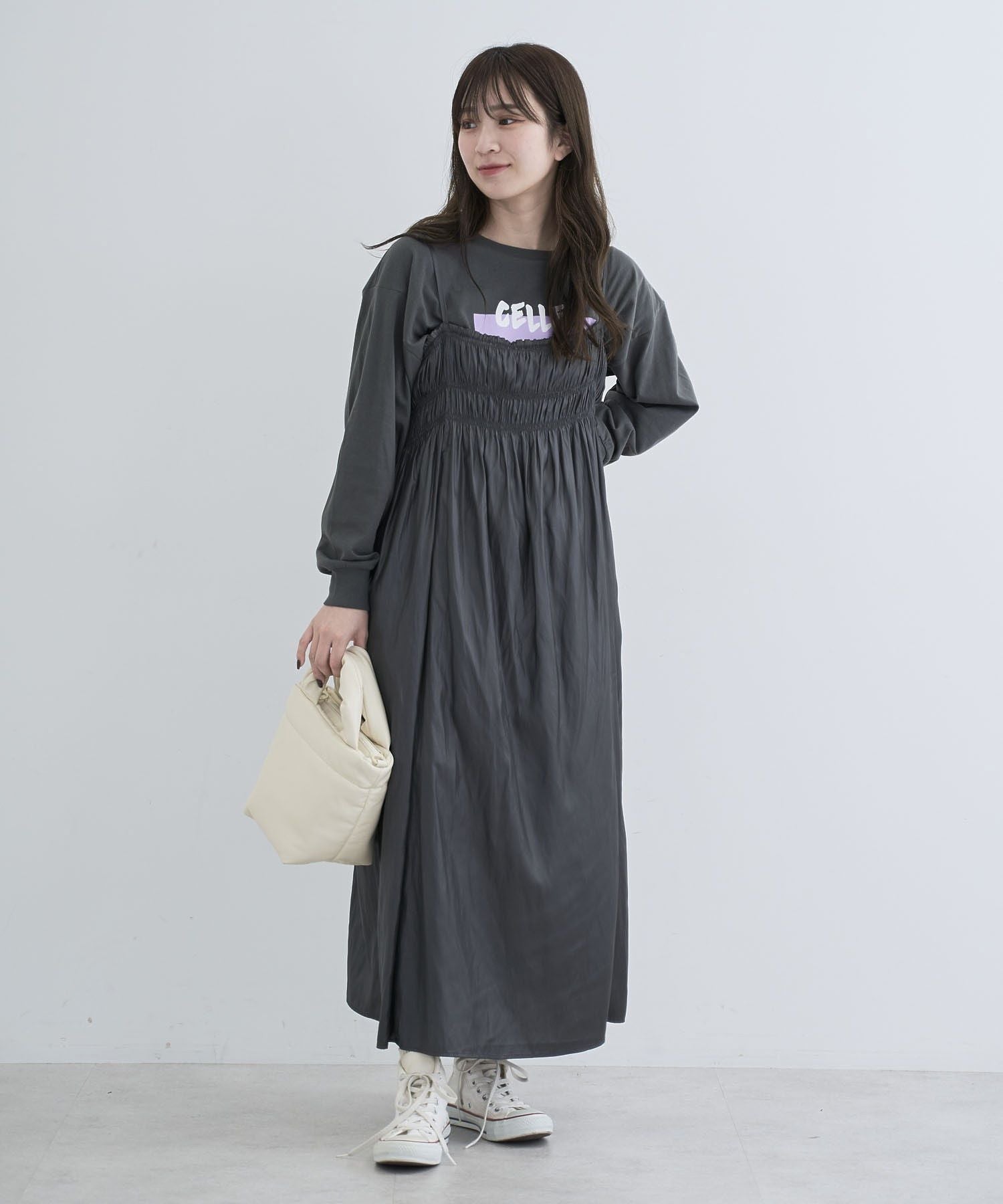 グリーン パークス Green Parks アソート長袖ロゴロンTEE (オフホワイト) オフホワイト