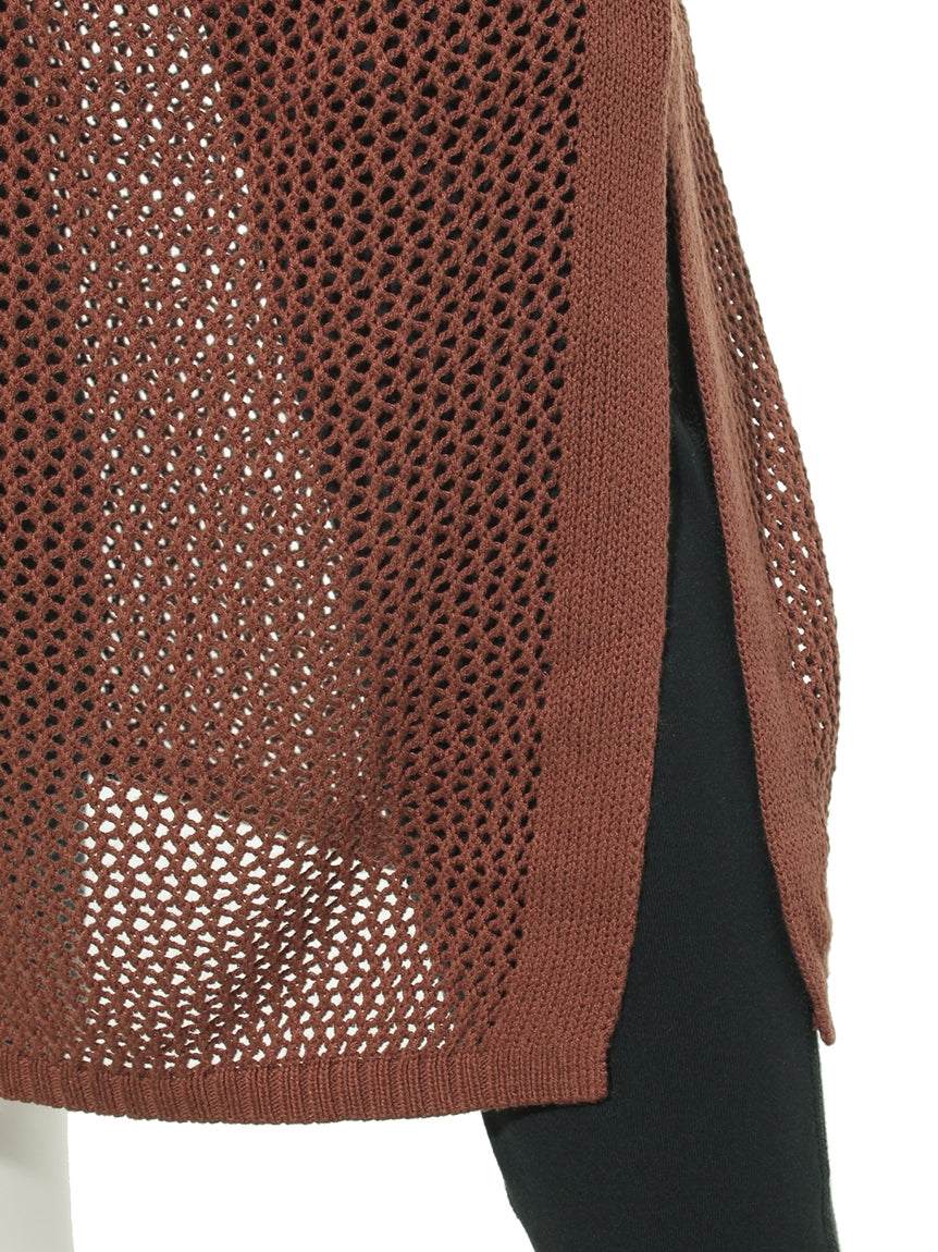 グリーン パークス Green Parks 【chocol raffine robe】メッシュニットスカート (ブラウン) ブラウン