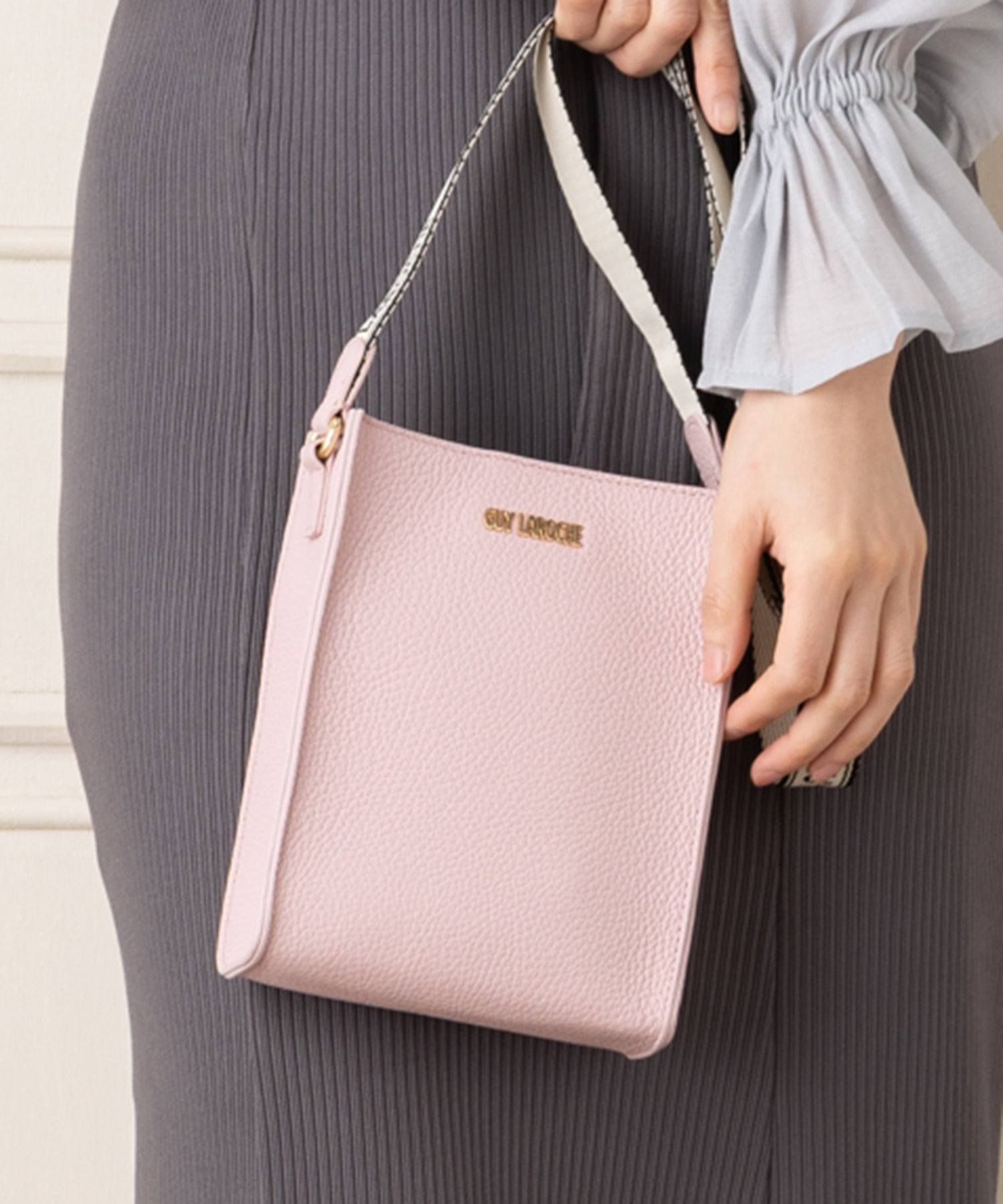 ギ ラロッシュ Guy Laroche イタリアンレザー 牛革カードケース付き ショルダーバッグ