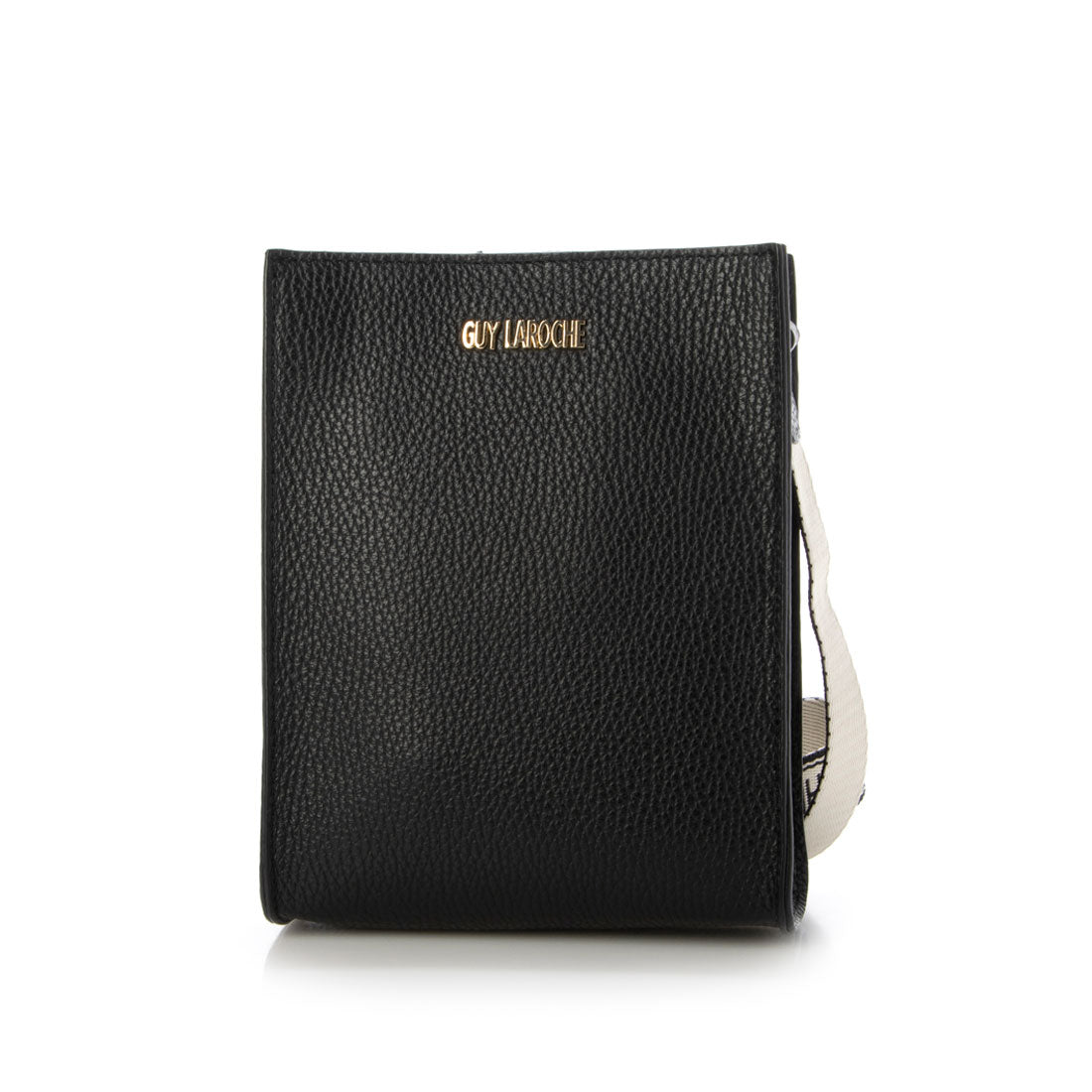 ギ ラロッシュ Guy Laroche イタリアンレザー 牛革カードケース付き ショルダーバッグ,ノワール