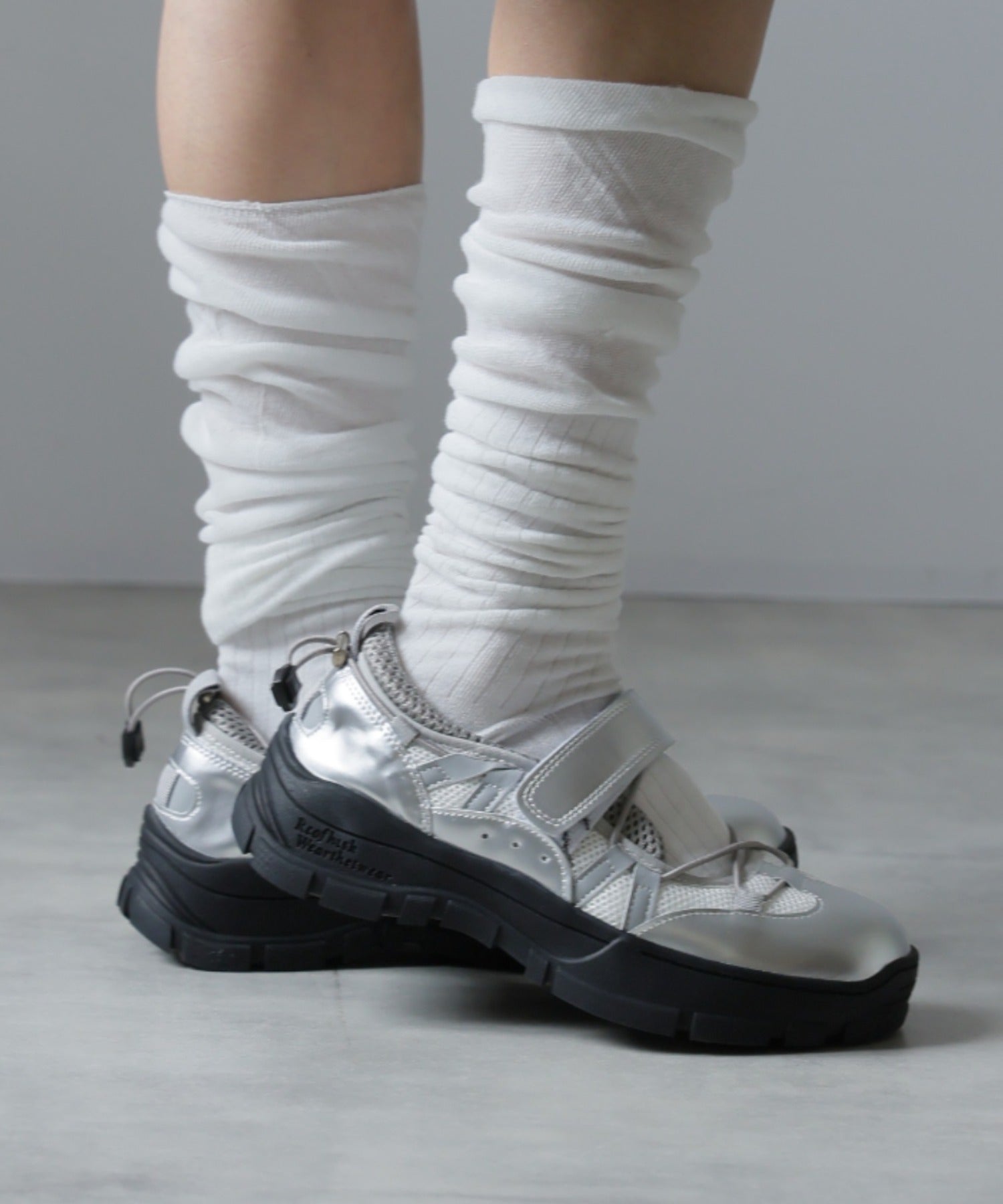 ガーリードール Girly Doll バレエデザインベルトスニーカー (シルバー) シルバー