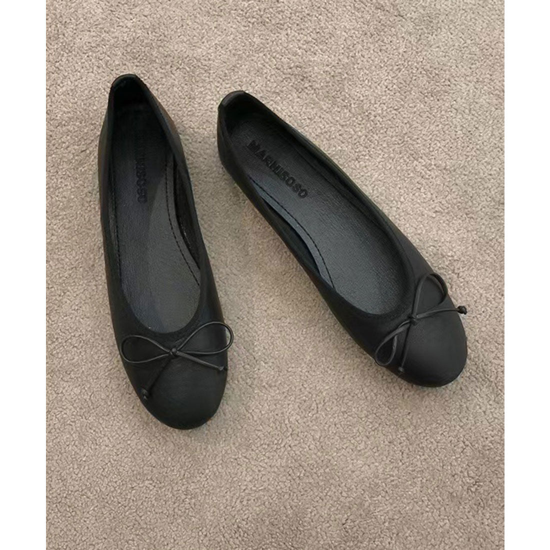 Girly Doll - Stylish and stylish. Ribbon flat ballet shoes