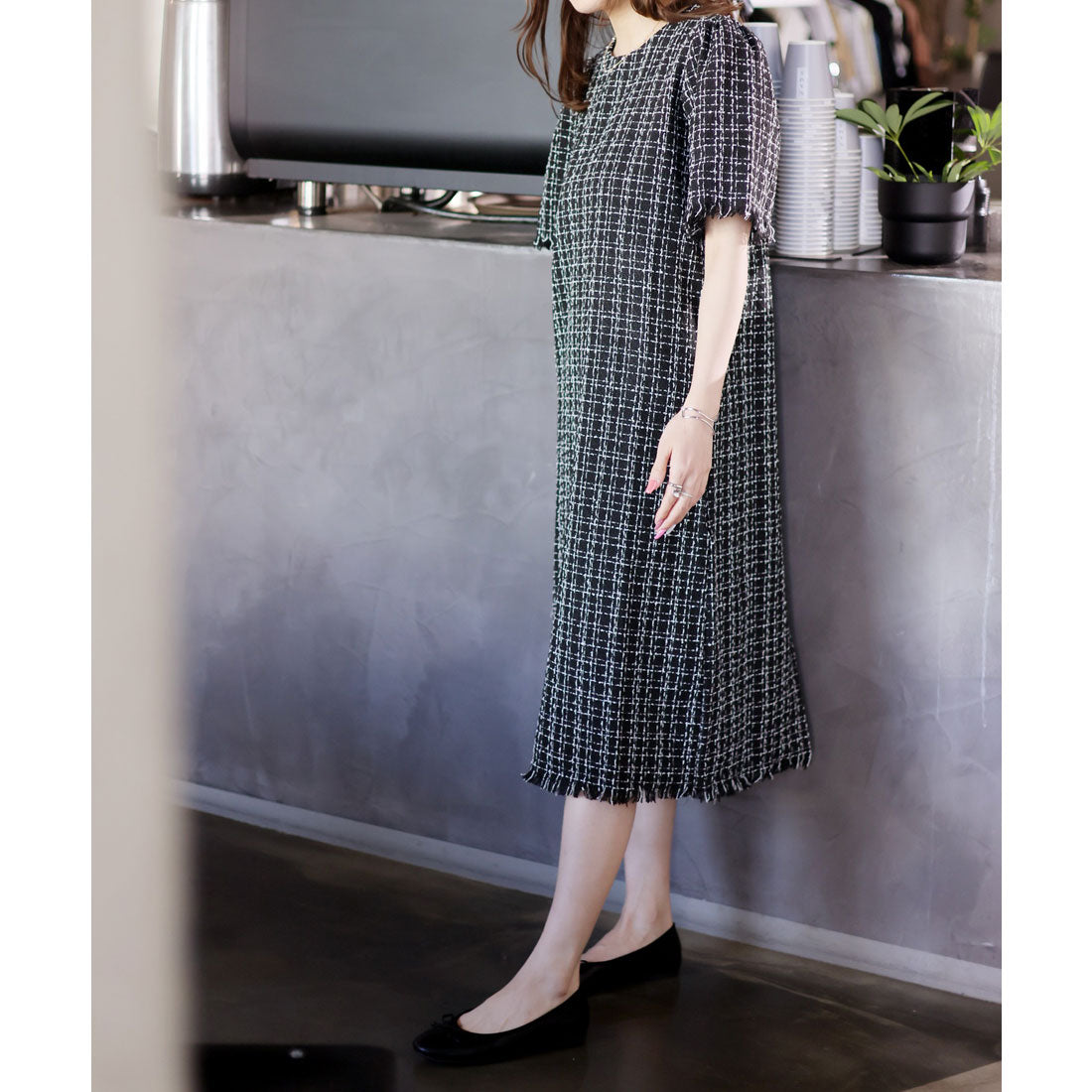 Girly Doll - Stylish and stylish. Ribbon flat ballet shoes