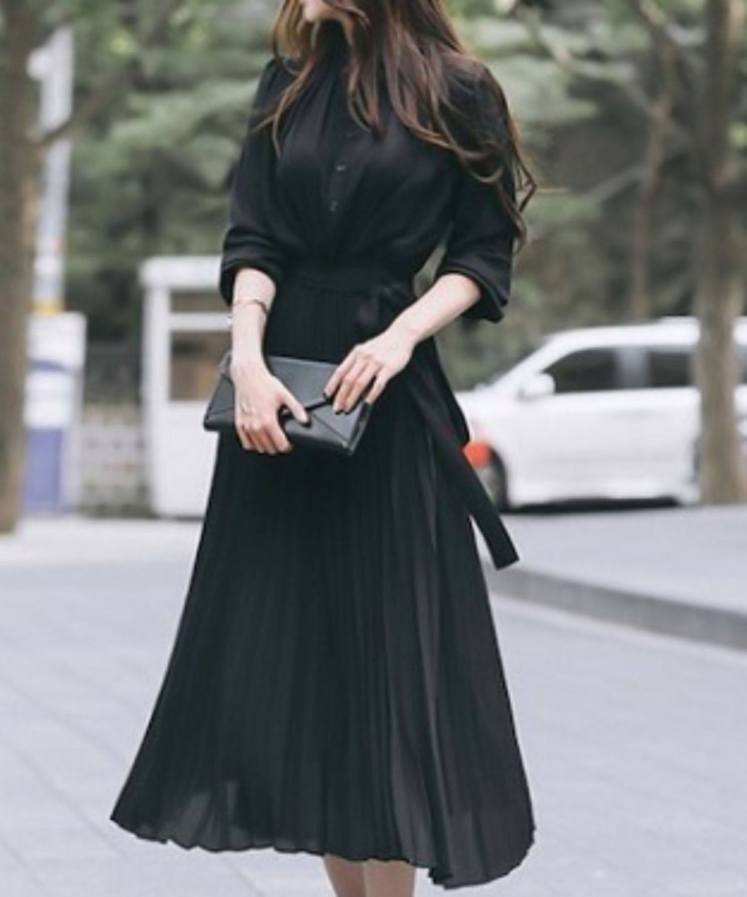 Girly Doll Waist Ribbon One-Piece Dress 【Korean Fashion】