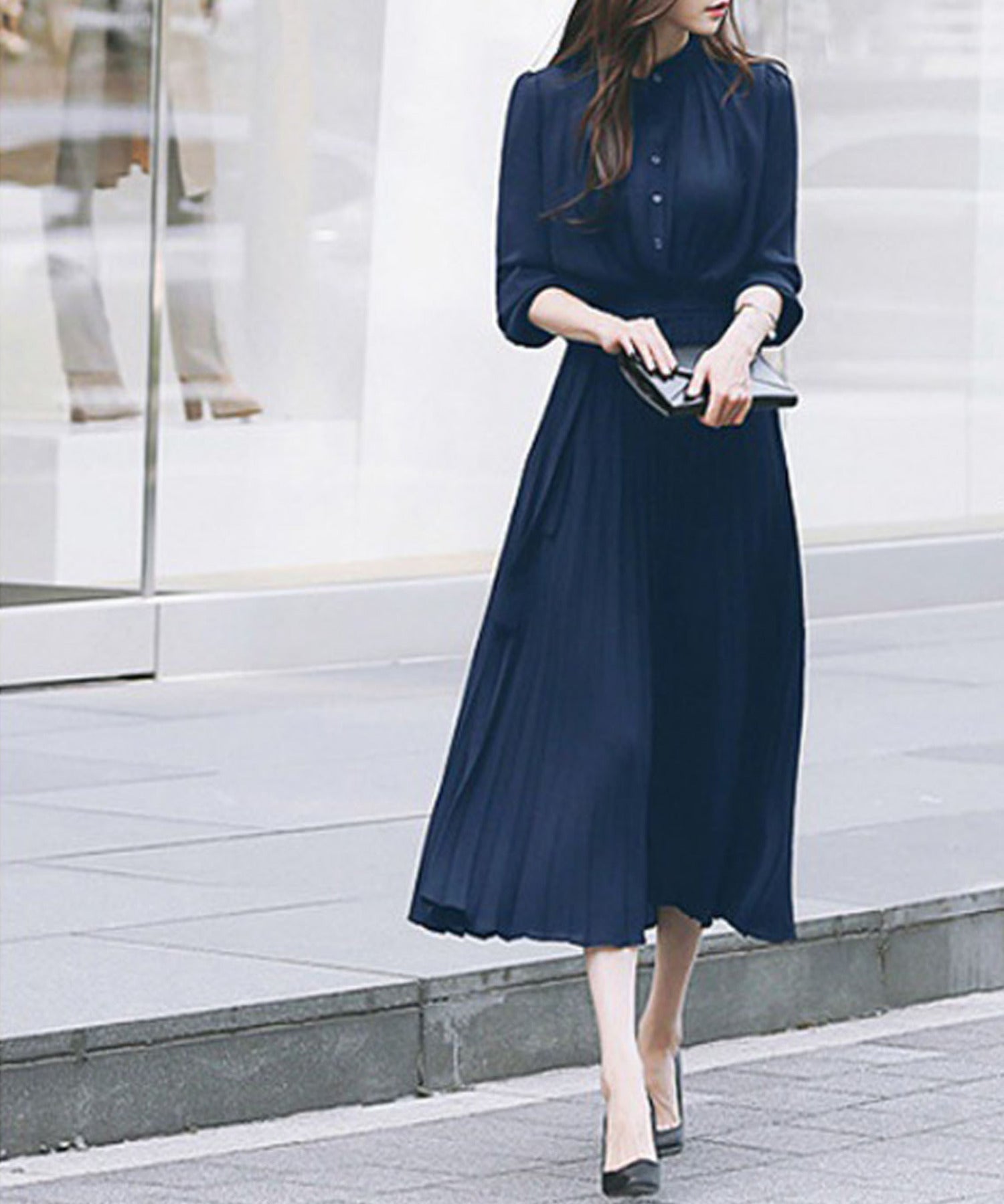 Girly Doll Waist Ribbon One-Piece Dress 【Korean Fashion】