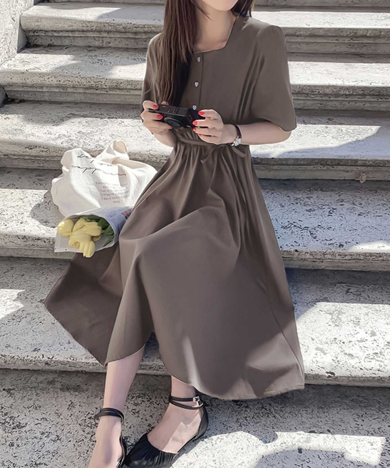 Girly Doll One-piece Dress [Korean Fashion]