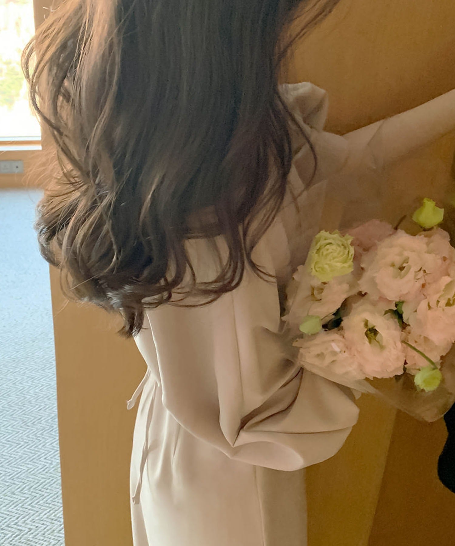 ガーリードール Girly Doll ボリュームシャツバルーンスリーブワンピース【韓国ファッション】 (ベージュ) ベージュ