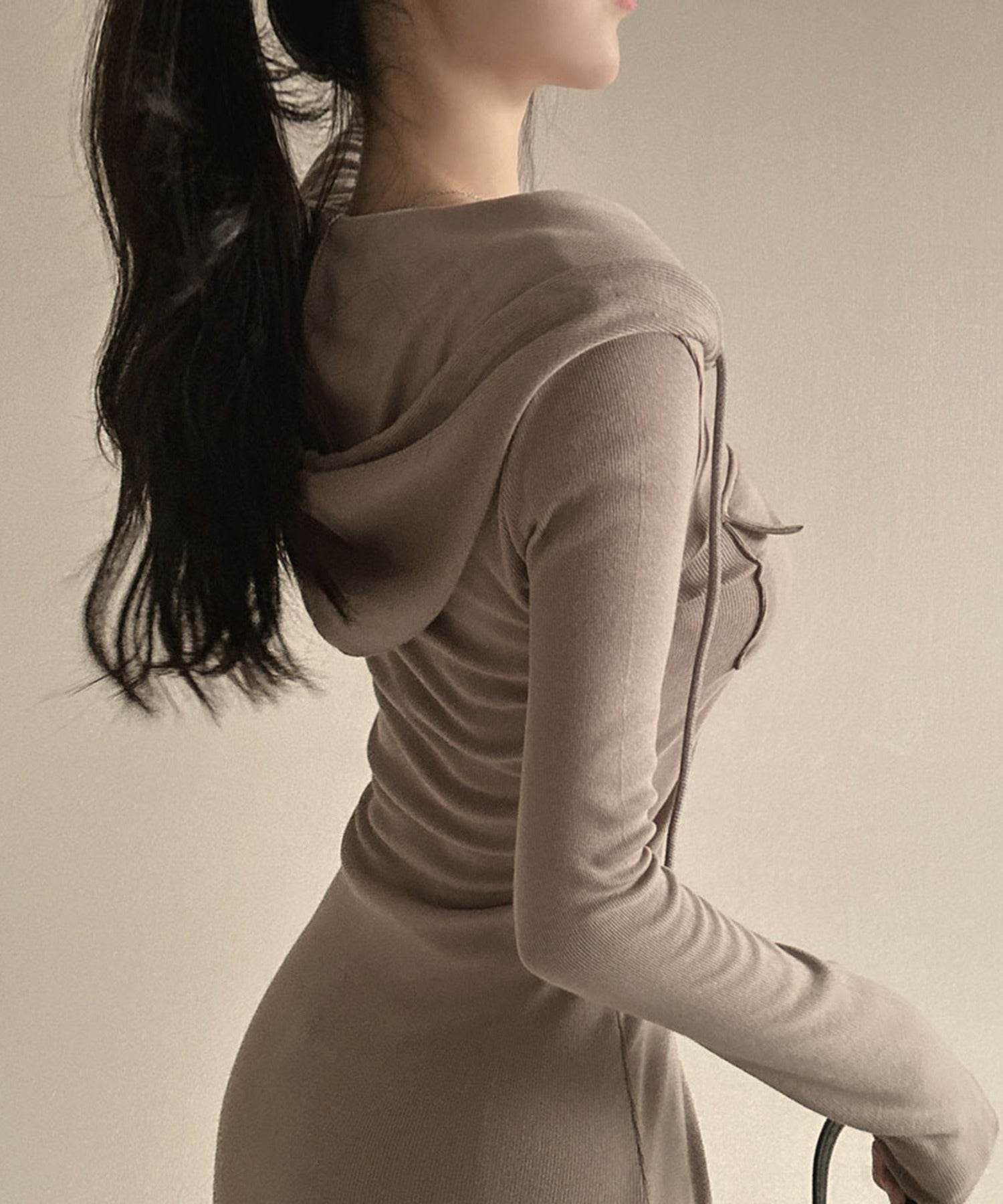 ガーリードール Girly Doll フード付きスウェットミニワンピース (モカ) モカ