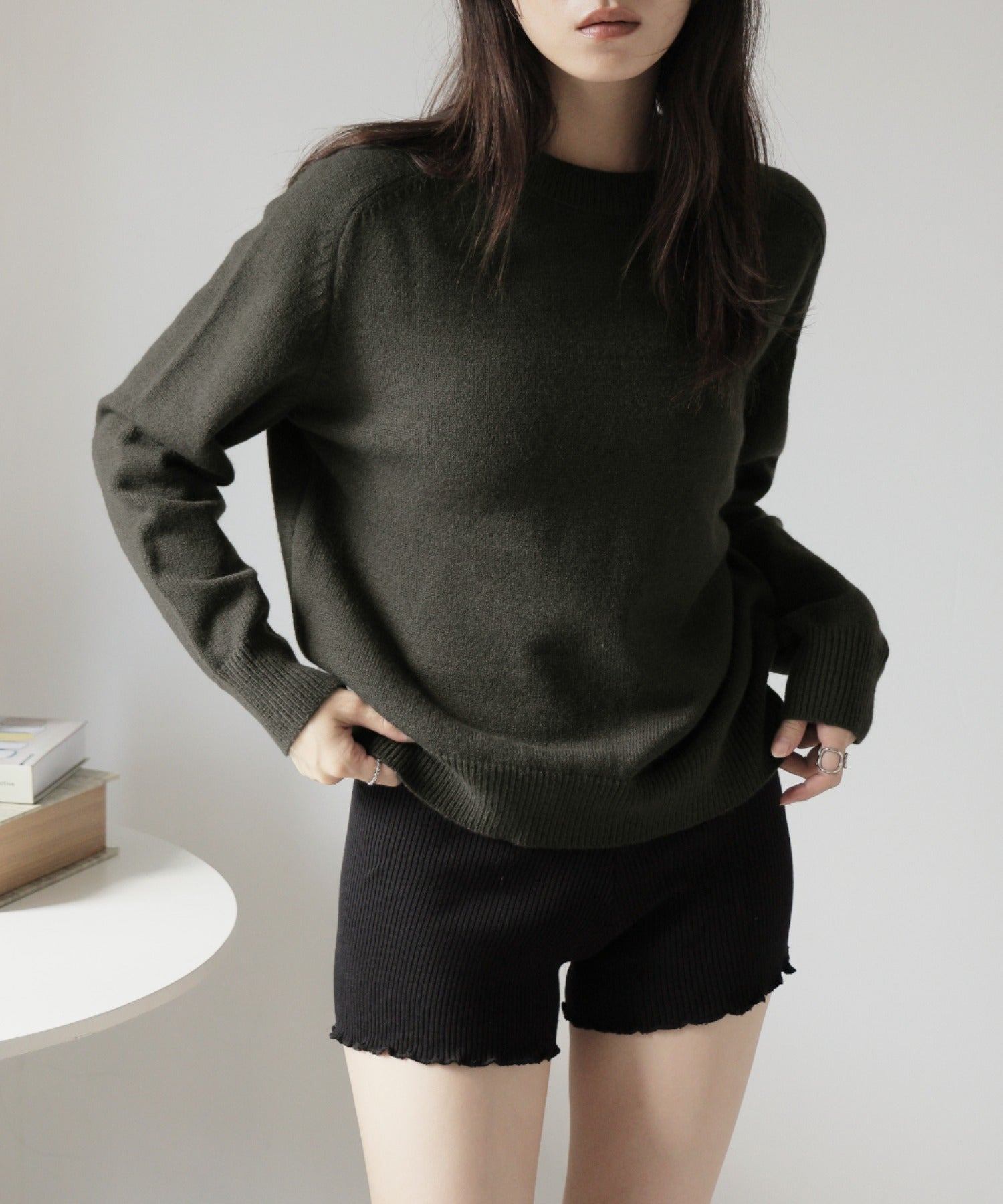 ガーリードール Girly Doll バックオープンニット (カーキ) カーキ