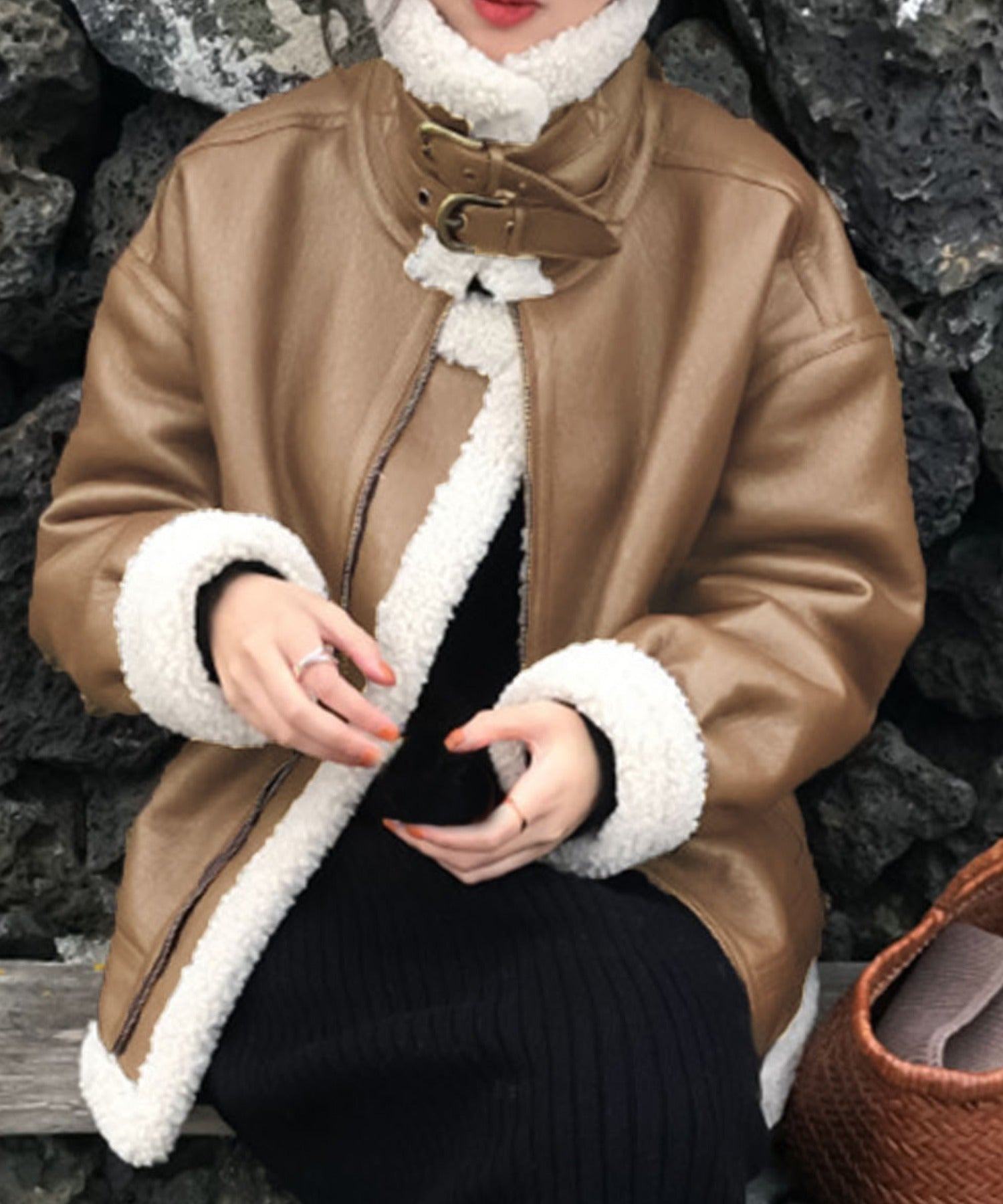 ガーリードール Girly Doll ボアブルゾンジャケット (キャメル) キャメル