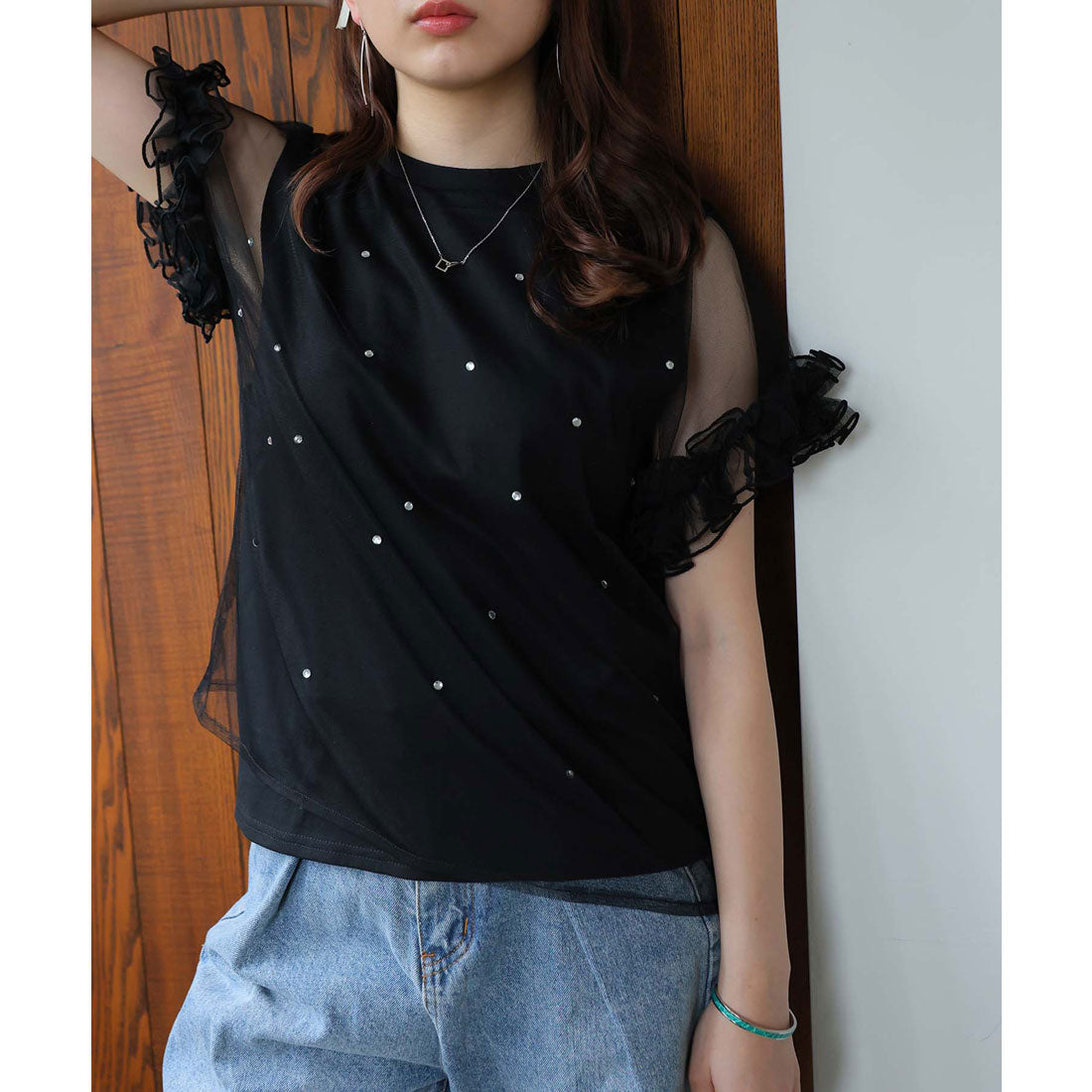 Girly Doll Bijou Tulle Layered T-Shirt