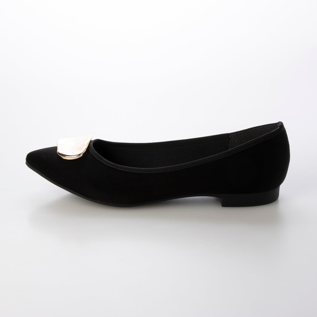 Gather Gold Buckle Flat Shoes
