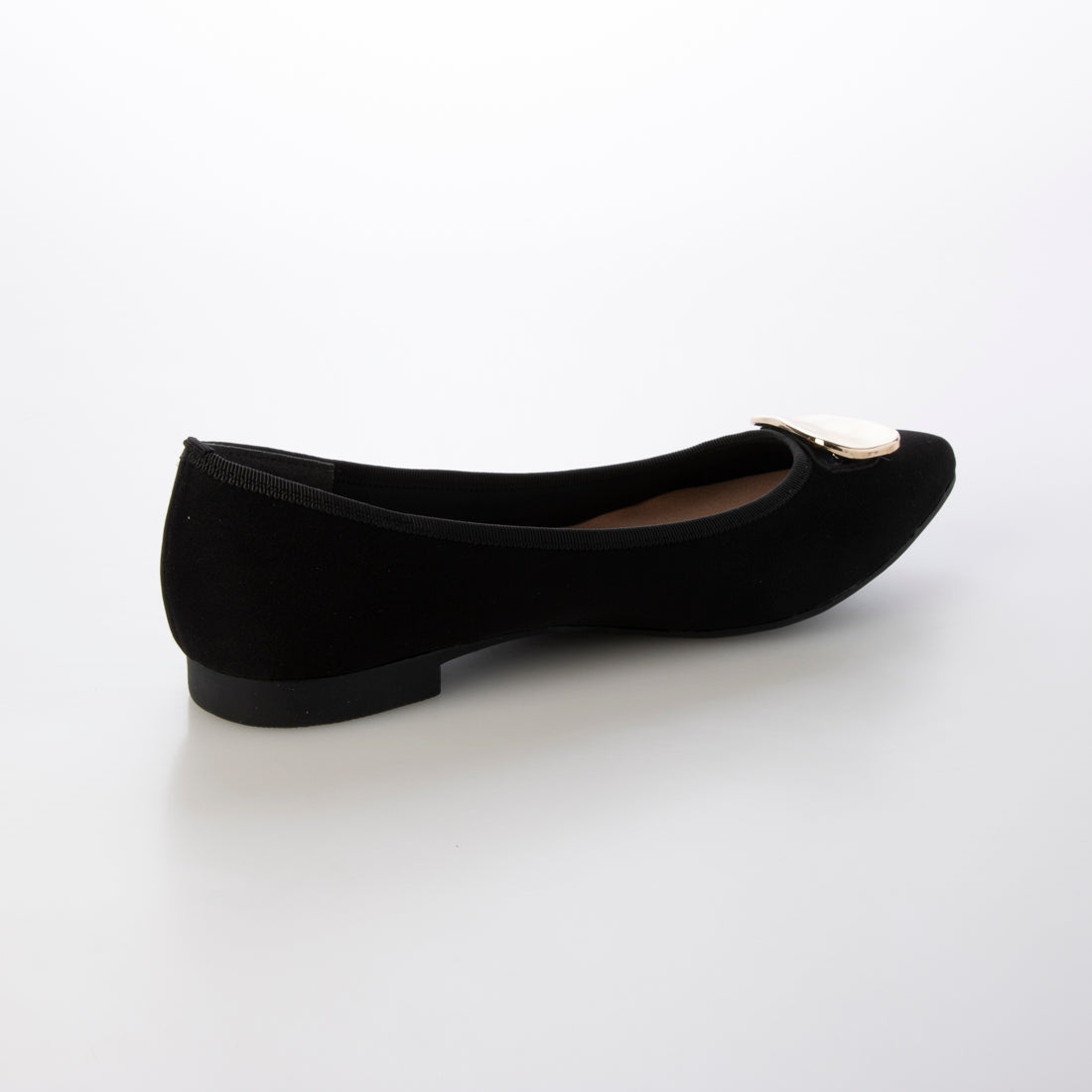 Gather Gold Buckle Flat Shoes