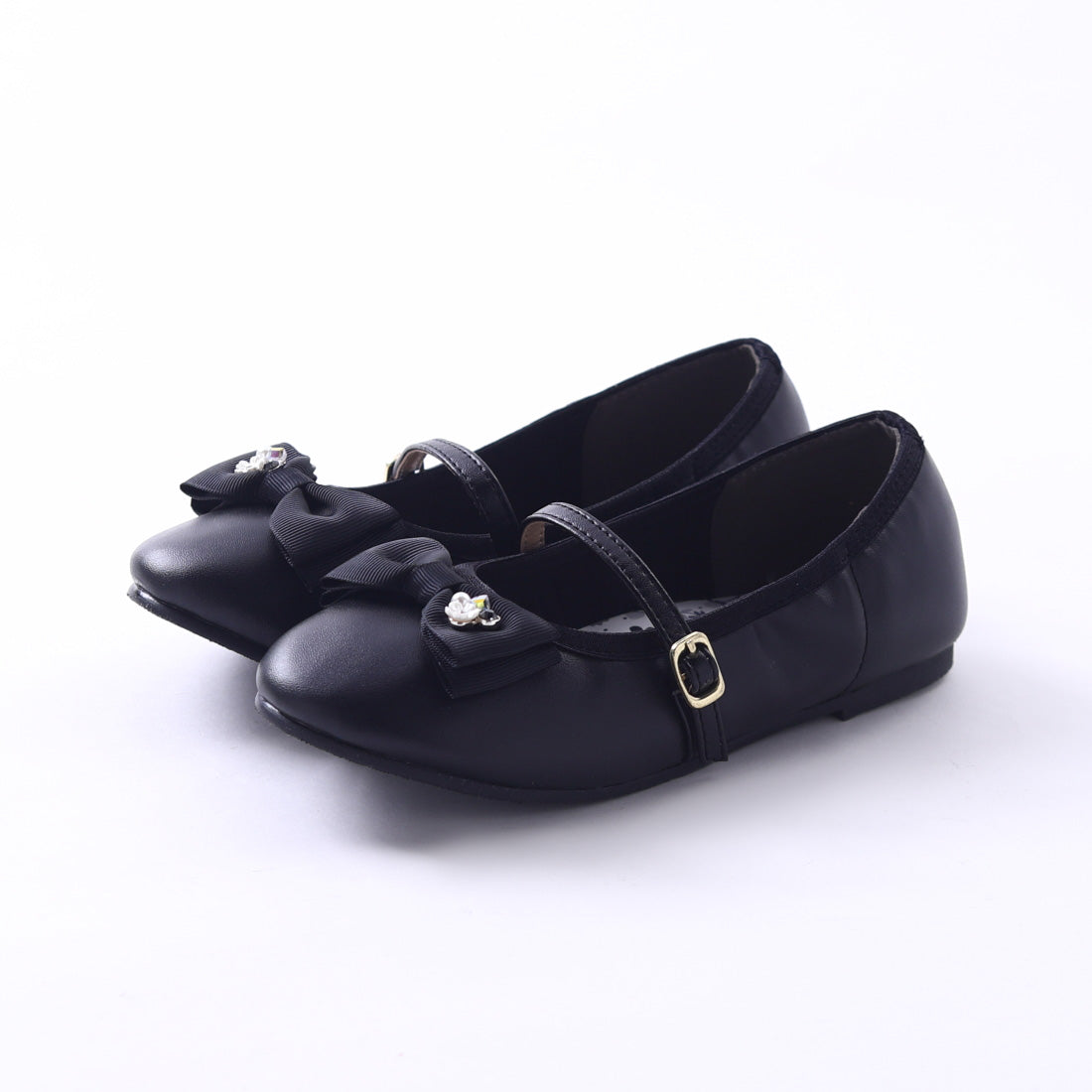 ギャラリー gallery キッズ 女の子 バレエシューズ ストラップ フラットシューズ リボン mongmong 356 フォーマル 卒業式 卒園