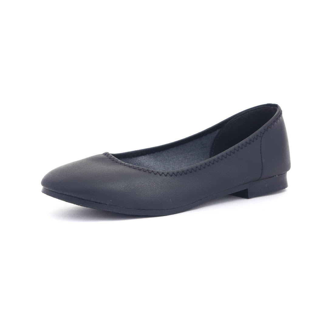 ギャラリー gallery フラットシューズ パンプス ぺたんこ レディース 柔らかい 幅広 カジュアル 日本製 ラウンドトゥ (オールブラック) オールブラック