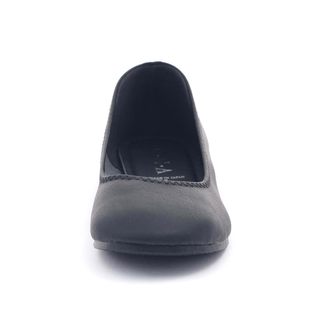 ギャラリー gallery フラットシューズ パンプス ぺたんこ レディース 柔らかい 幅広 カジュアル 日本製 ラウンドトゥ (オールブラック) オールブラック